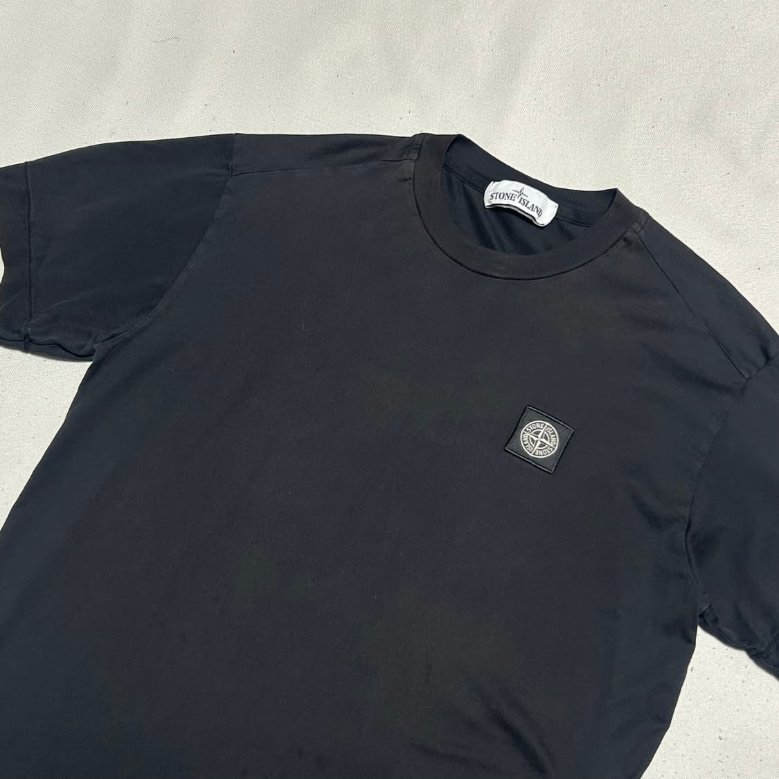 M 스톤아일랜드 블랙 반팔 티셔츠 상품이미지1