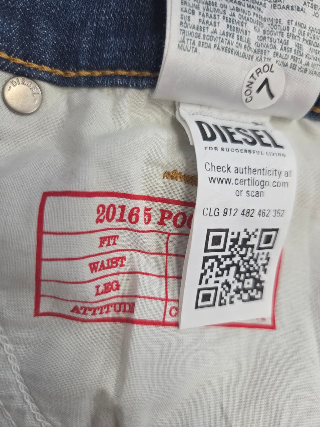 DIESEL 디젤 빈티지 워싱 데님 팬츠 상품이미지7