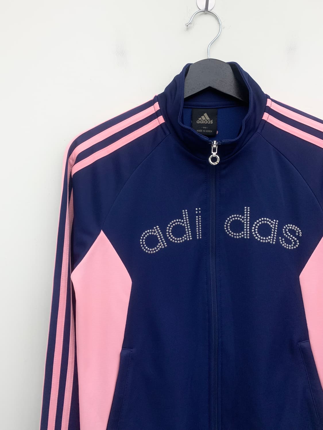 아디다스 y2k 큐빅로고 핑크 네이비 스포티 져지 상품이미지2