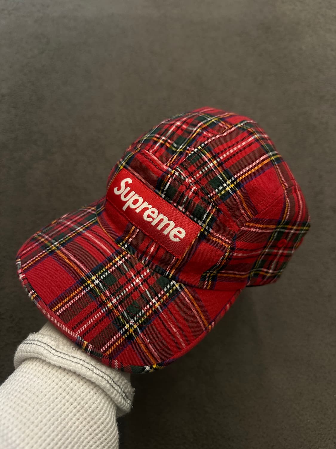 슈프림 치노 워시드 타탄체크 캠프캡 처분  상품이미지1