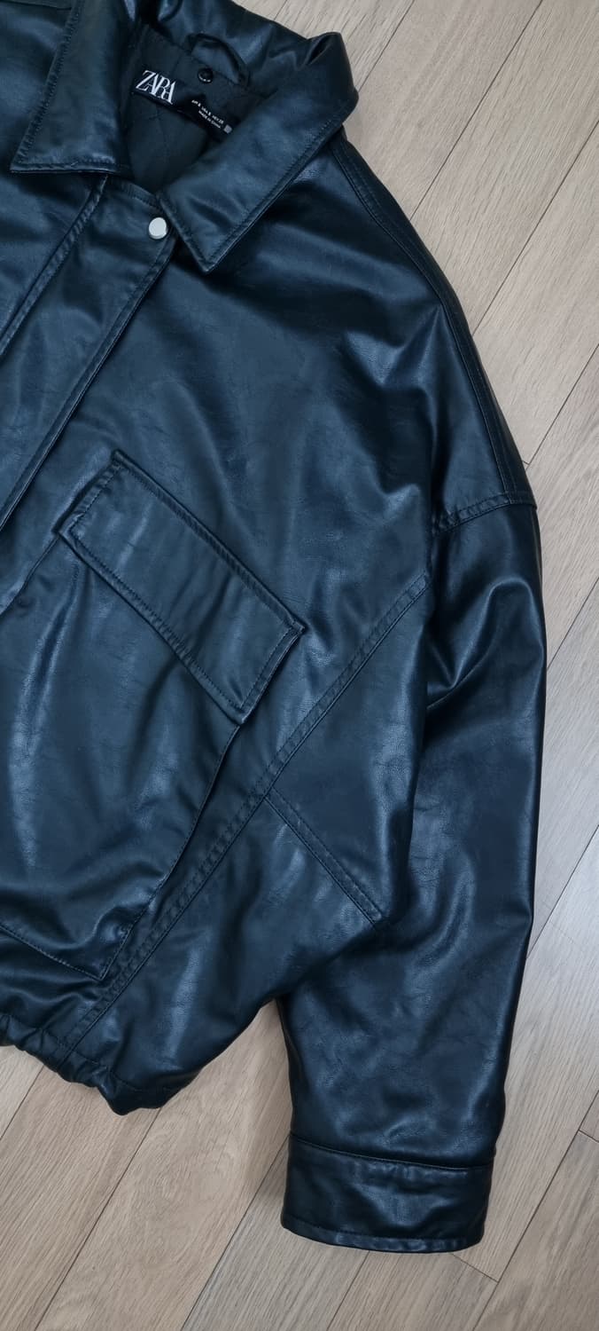 자라 페이크 레더 블루좀 점퍼 S _ 여성 상품이미지4