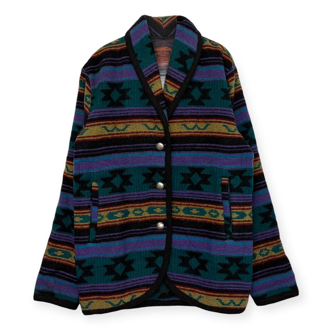 90s 울리치 나바호 노르딕 패턴 숄카라 울 자켓 상품이미지1
