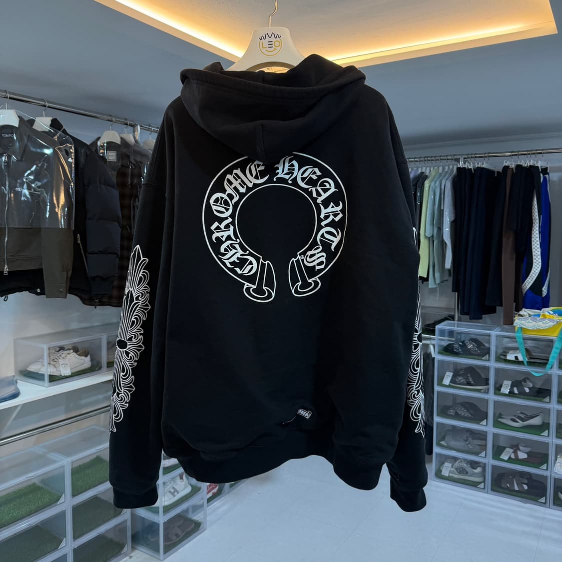 [리오브] 크롬하츠 홀스슈 플로랄 헤비웨이트 후드집업 상품이미지1