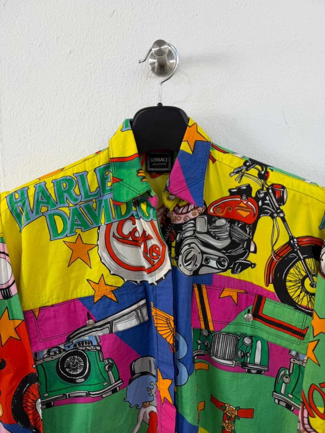 베르사체 진 쿠튀르 베티붑 할리데이비슨 프린트 셔츠  상품이미지2