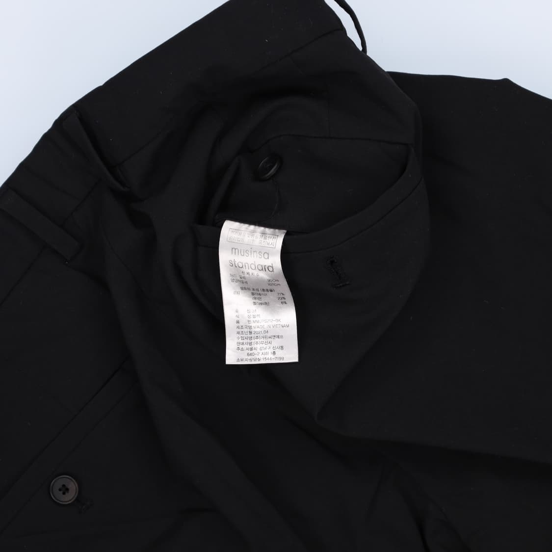 [34] 무신사스탠다드 블랙 슬랙스팬츠 1208H2 상품이미지5