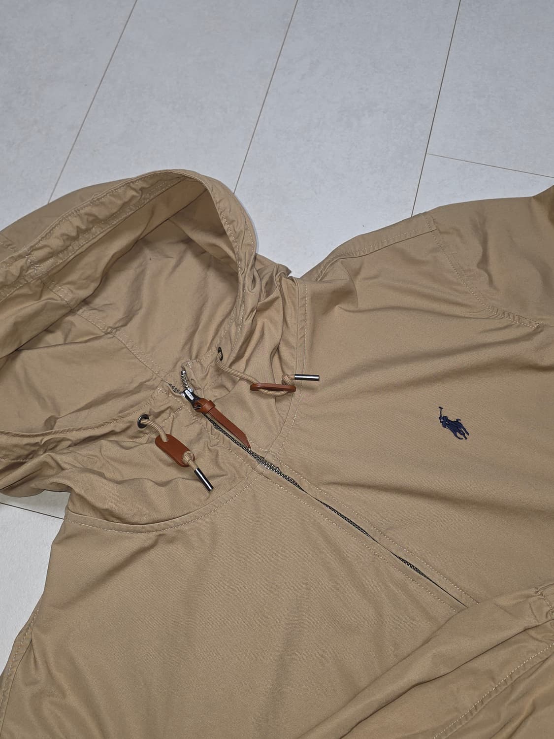 폴로 랄프로렌 베이지 후드 바람막이 자켓 XL 윈드브레이커 최상급 qr인 상품이미지3