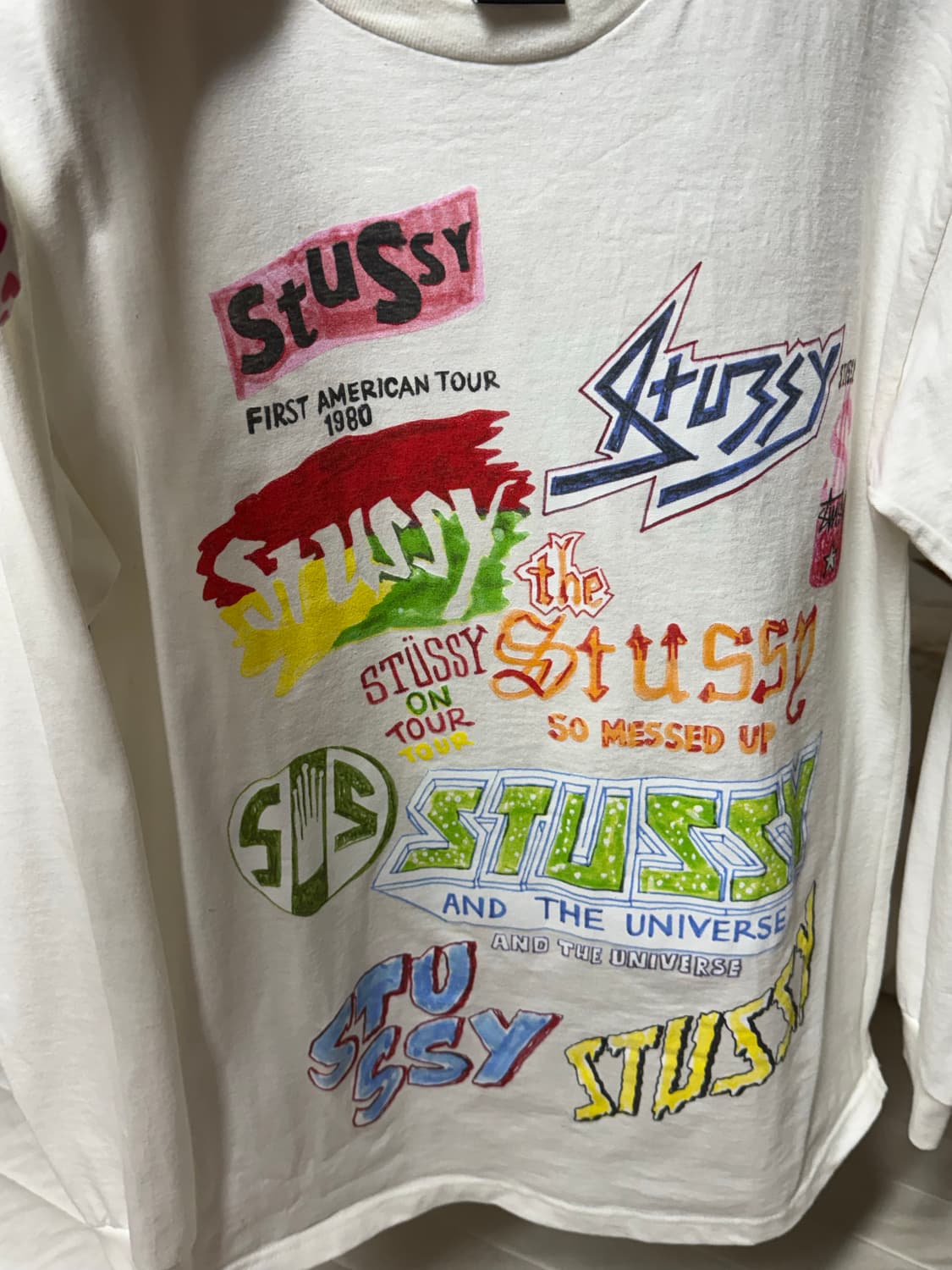 스투시 빈티지 레터링 프린팅 롱 슬리브 L 상품이미지6