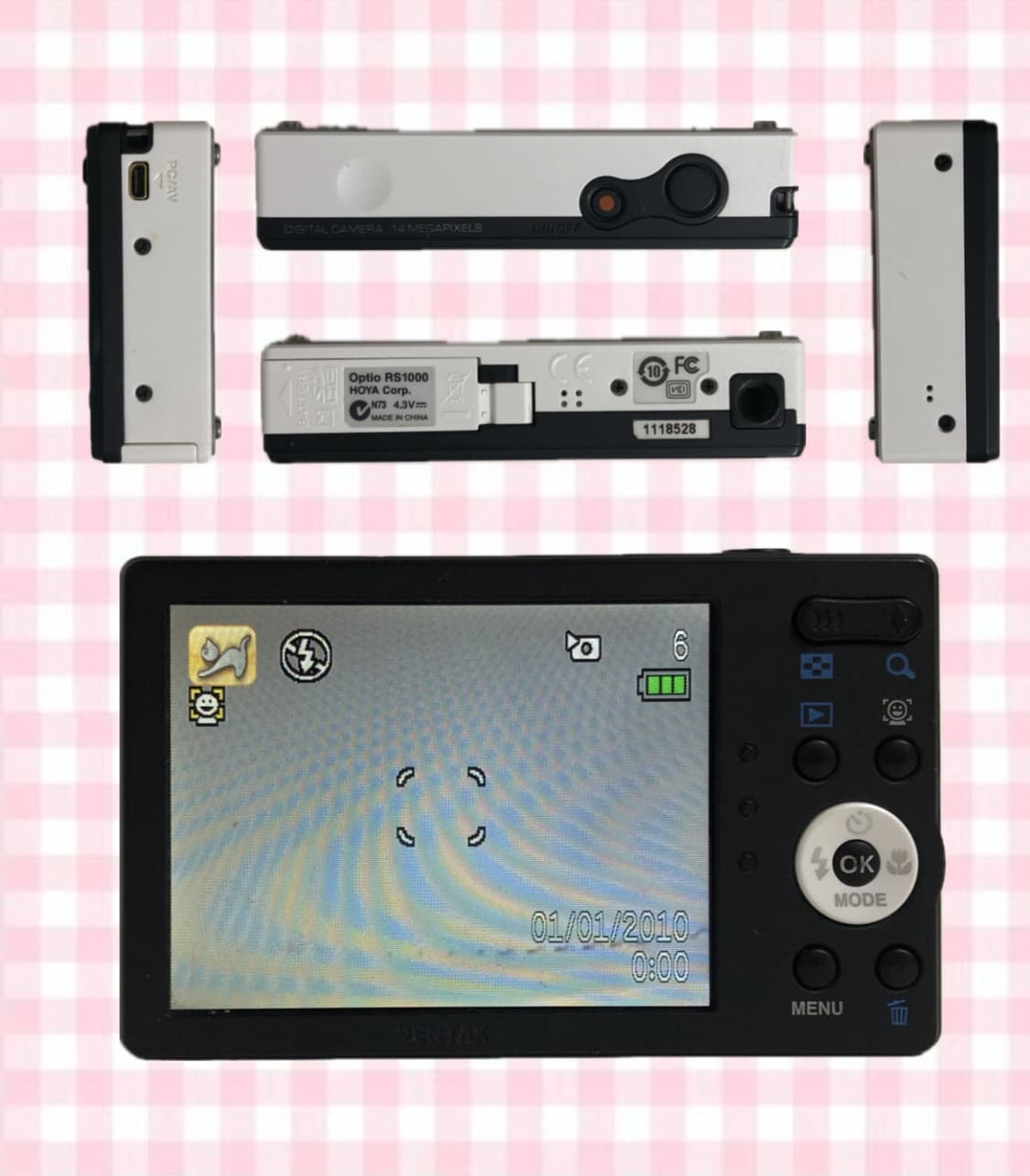 아이브레이 디카) 펜탁스 rs1000 디지털카메라 빈티지 상품이미지3