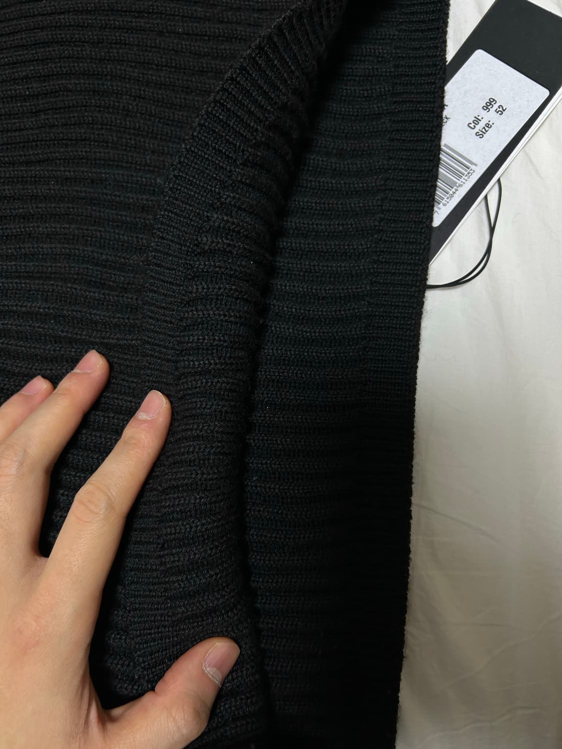 CP Company 메리노울 골지 터틀넥 니트 블랙 52(105). 상품이미지3