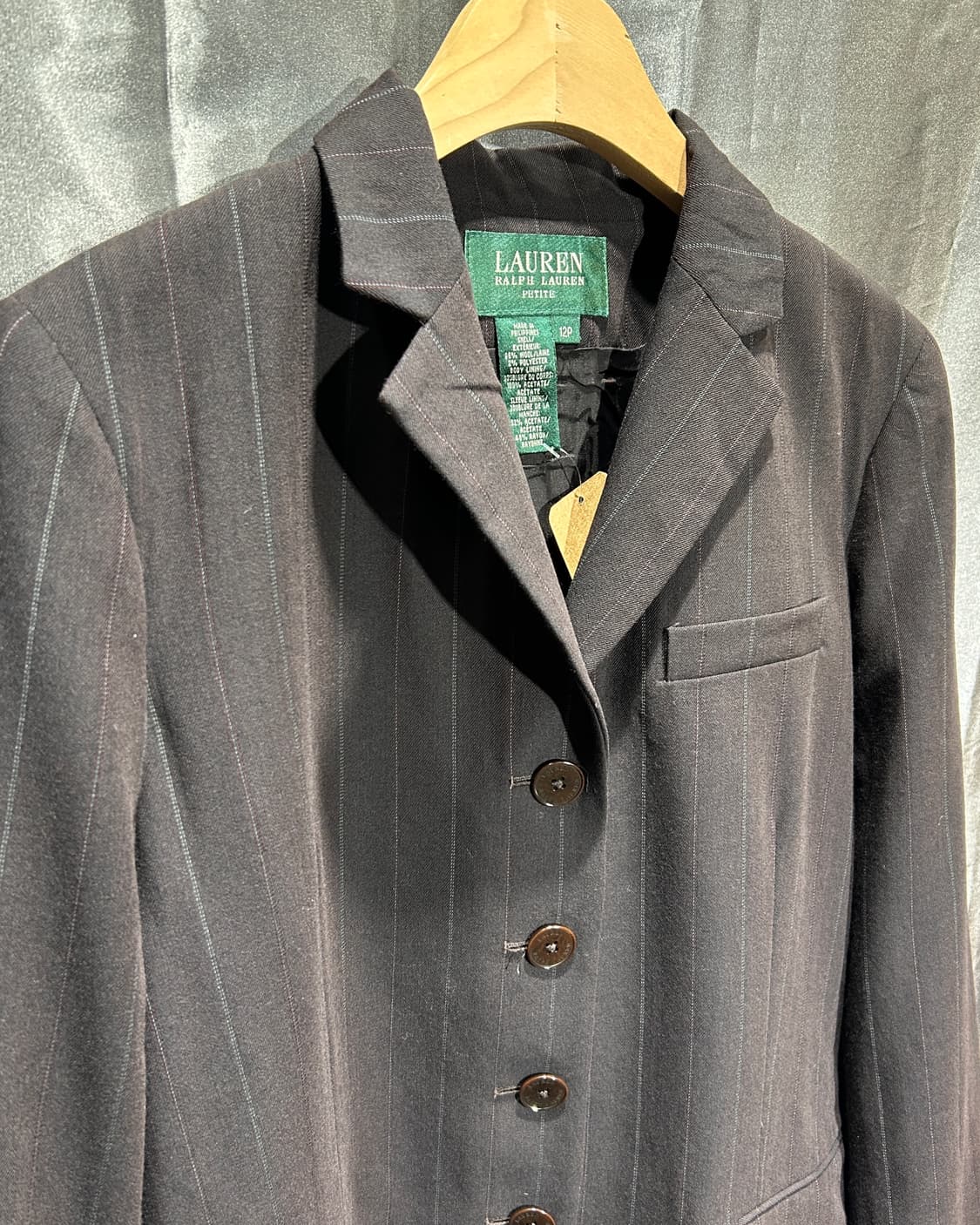 S 폴로랄프로렌 핀스트라이프 버튼 테일러드 블레이저 상품이미지4