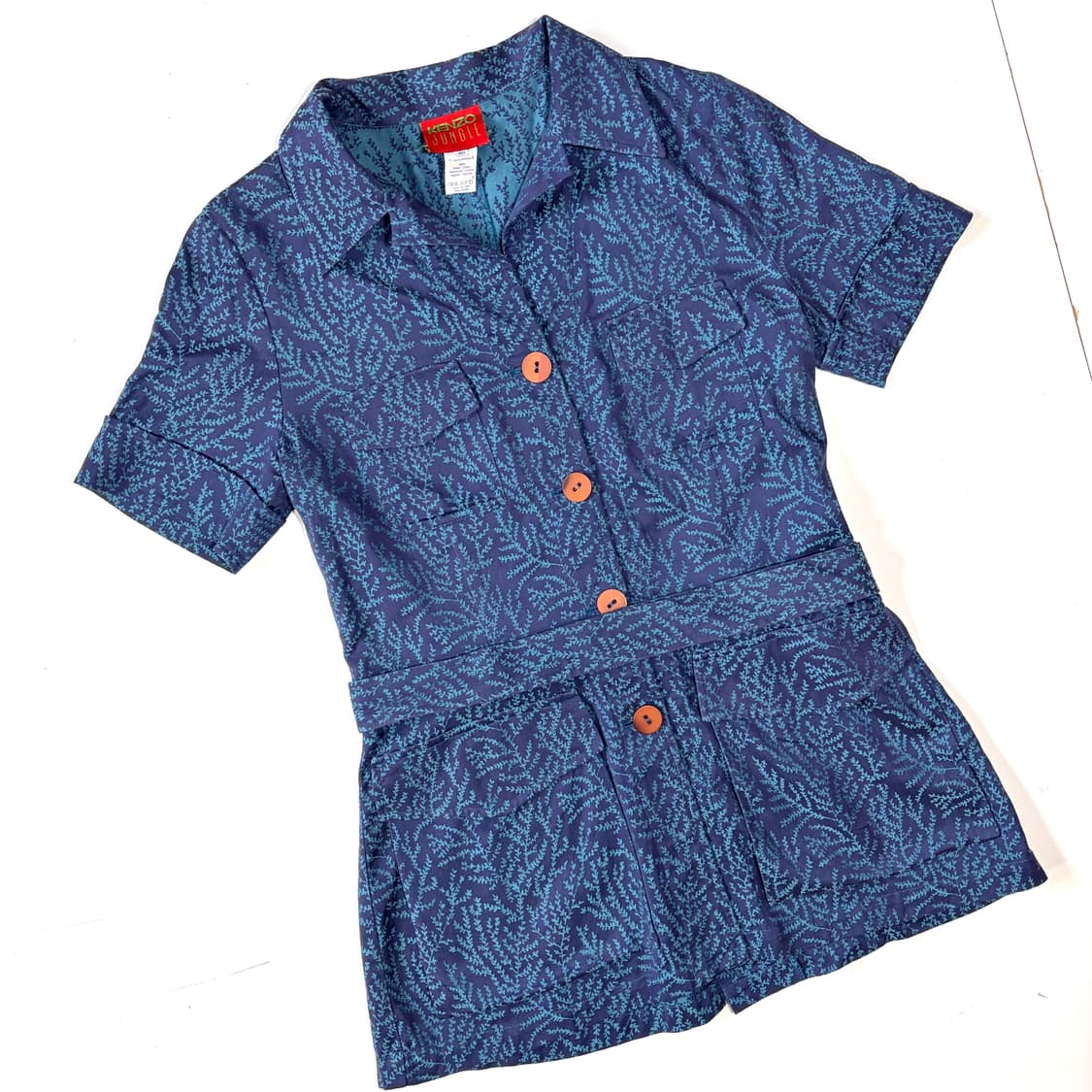 겐조 정글 블루 패턴 반팔 원피스 상품이미지2