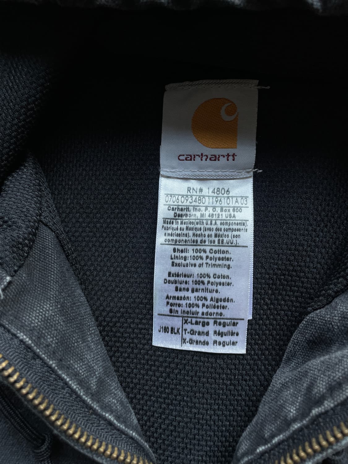 칼하트 j160 blk 블랙 액티브 샌드스톤 상품이미지3