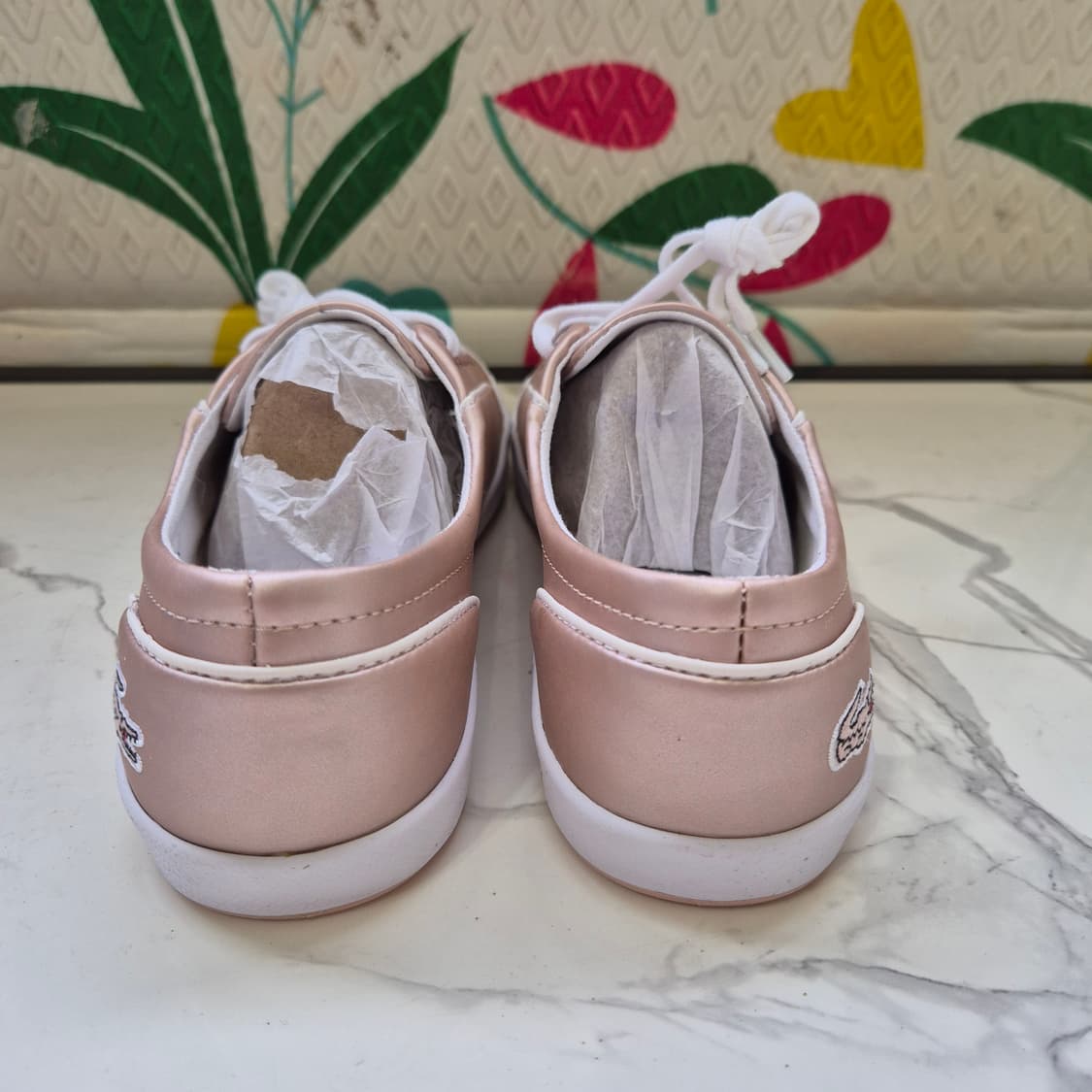 라코스테 핑크 베이지 여성 스니커즈 운동화225 상품이미지3