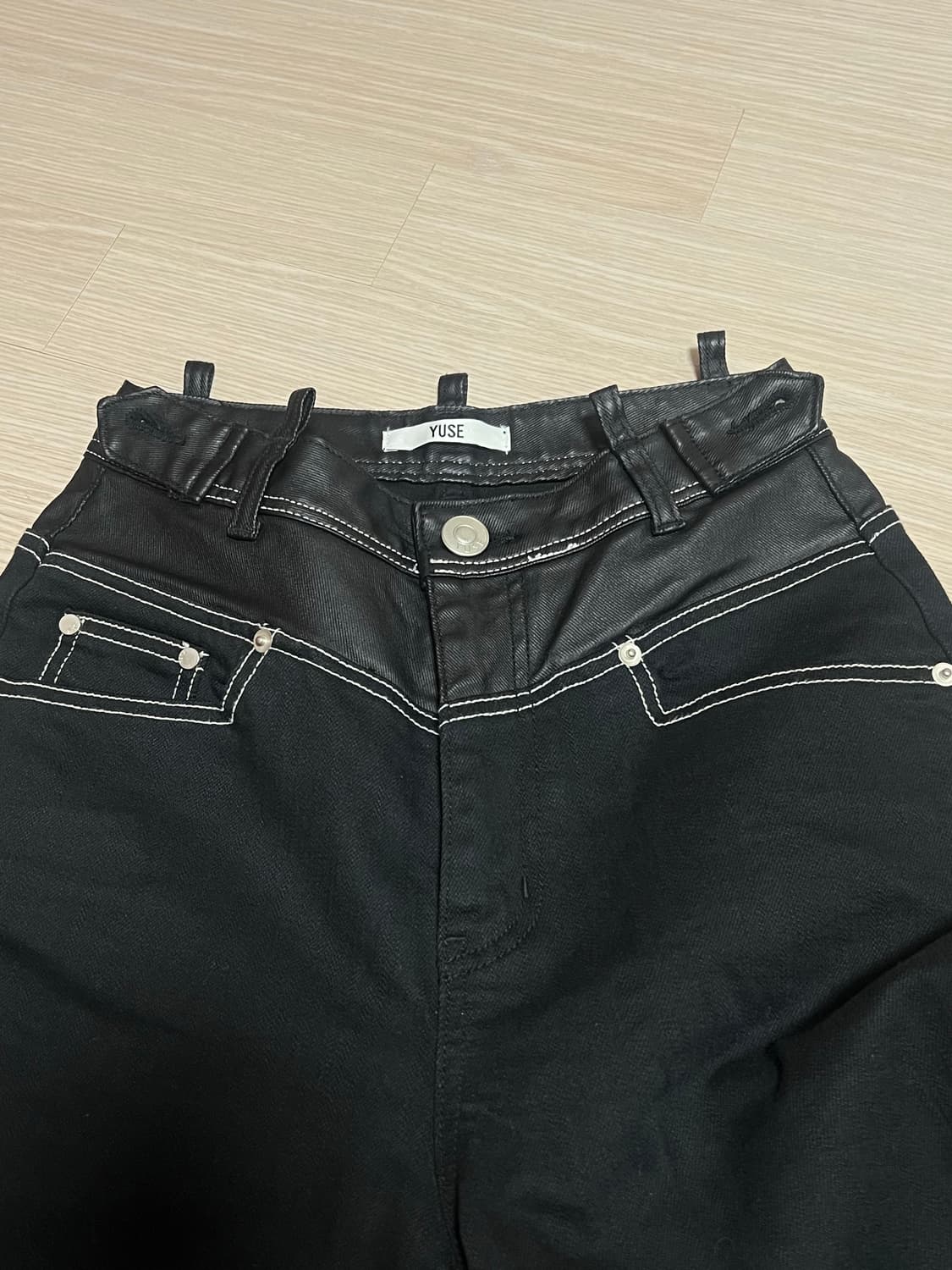 Yuse 유즈 레더포인트 바지 (거의새거) 상품이미지5