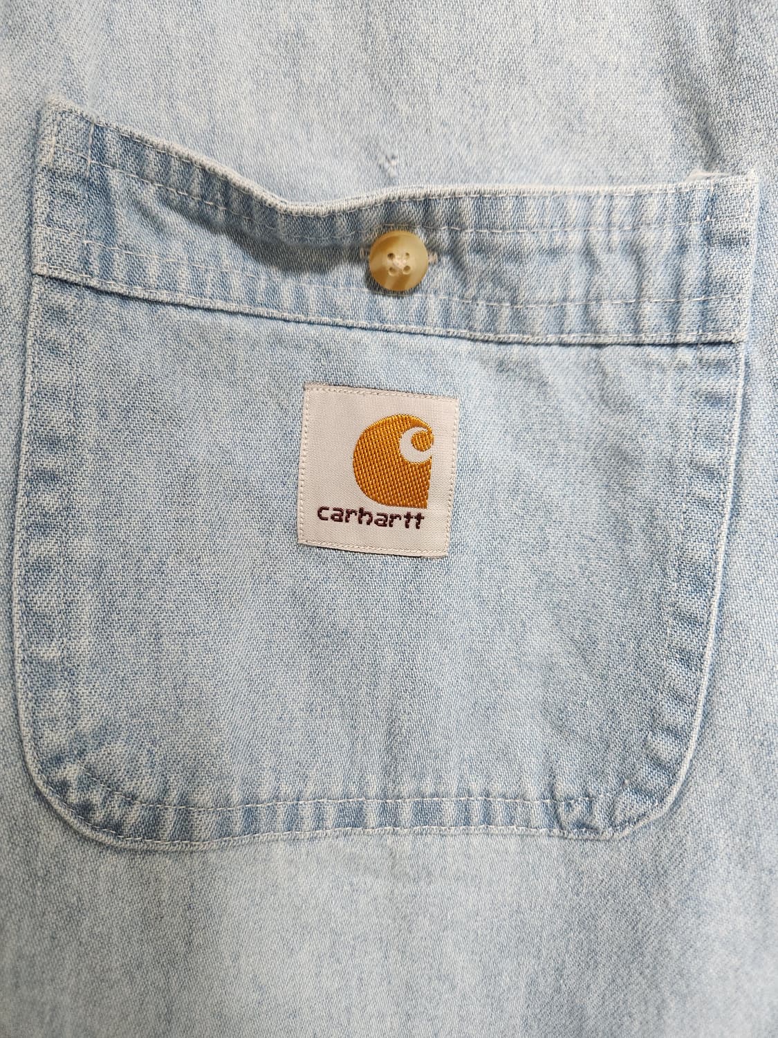 칼하트Carhartt 카라 배색 데님 셔츠 L - S198 상품이미지6