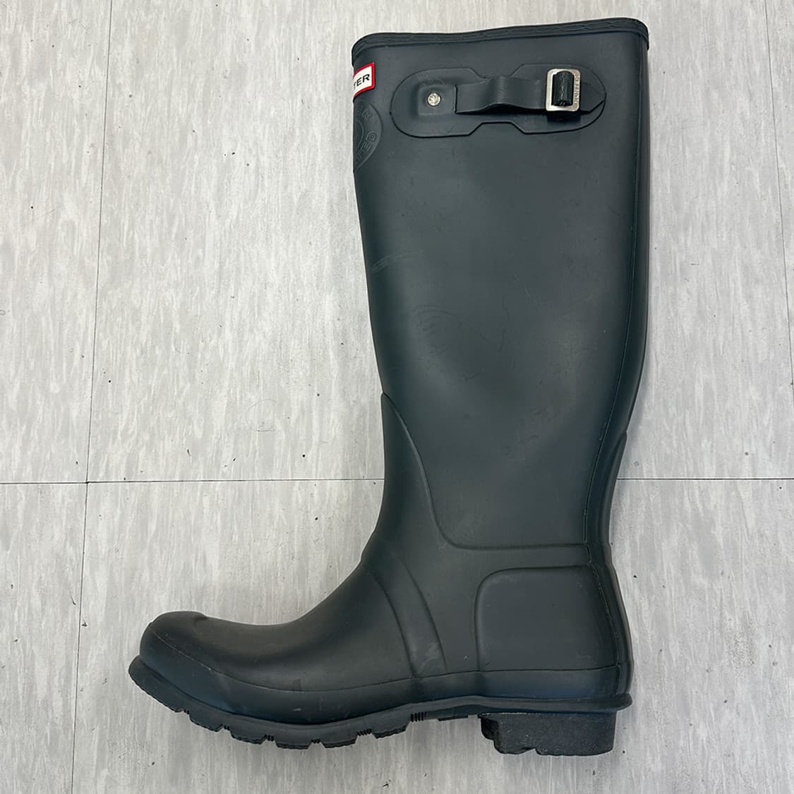 헌터 롱 레인부츠 장화 여름 장마 카키 계열 남성 270mm 상품이미지2