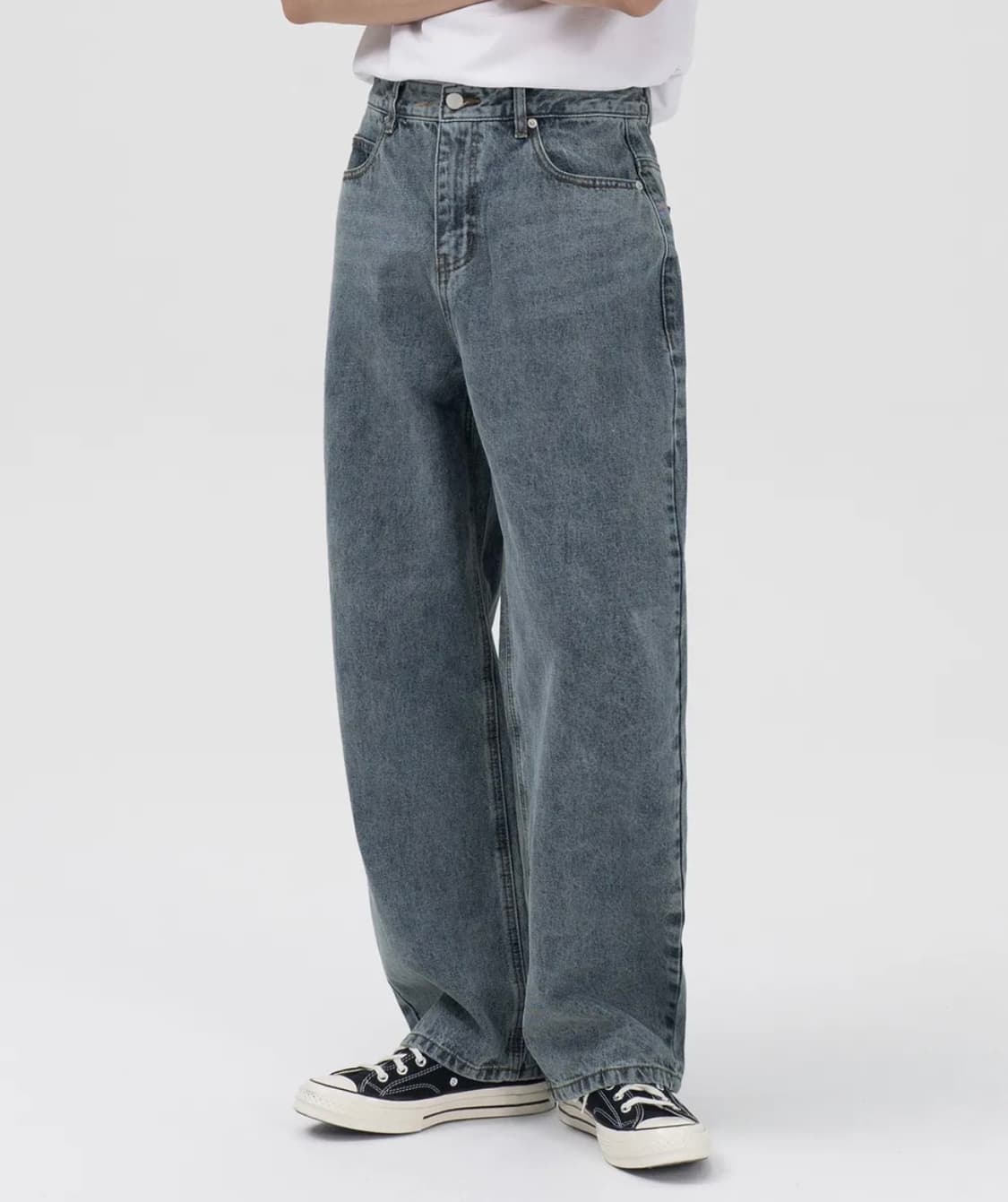 TOFFEE 벌룬핏 데님 와이드 팬츠 D.BLUE 상품이미지1