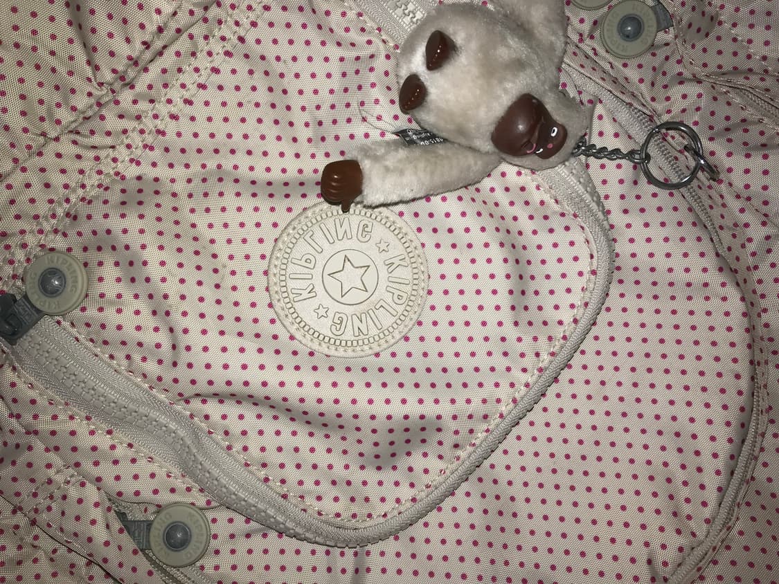 키플링 정품 핑크 도트 백팩 베이지컬러&핑크도트 희귀매물 상품이미지5