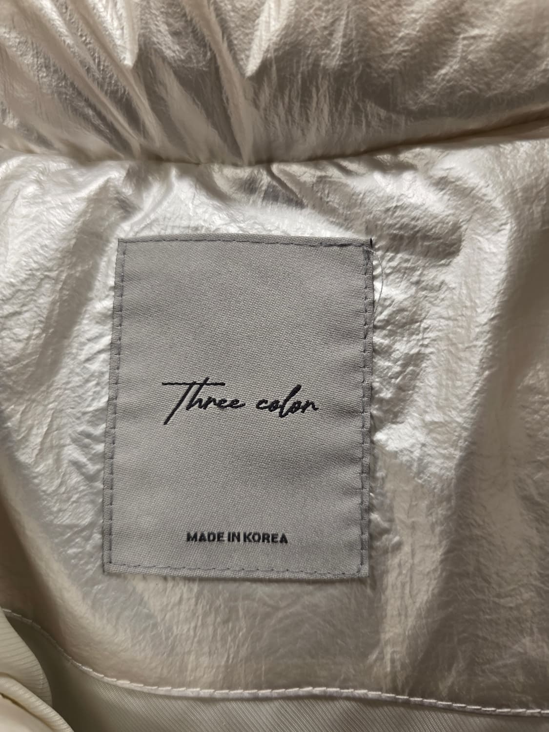 거의새거) Three color 크롭 패딩 덕다운 아이보리 프리사이즈 상품이미지7