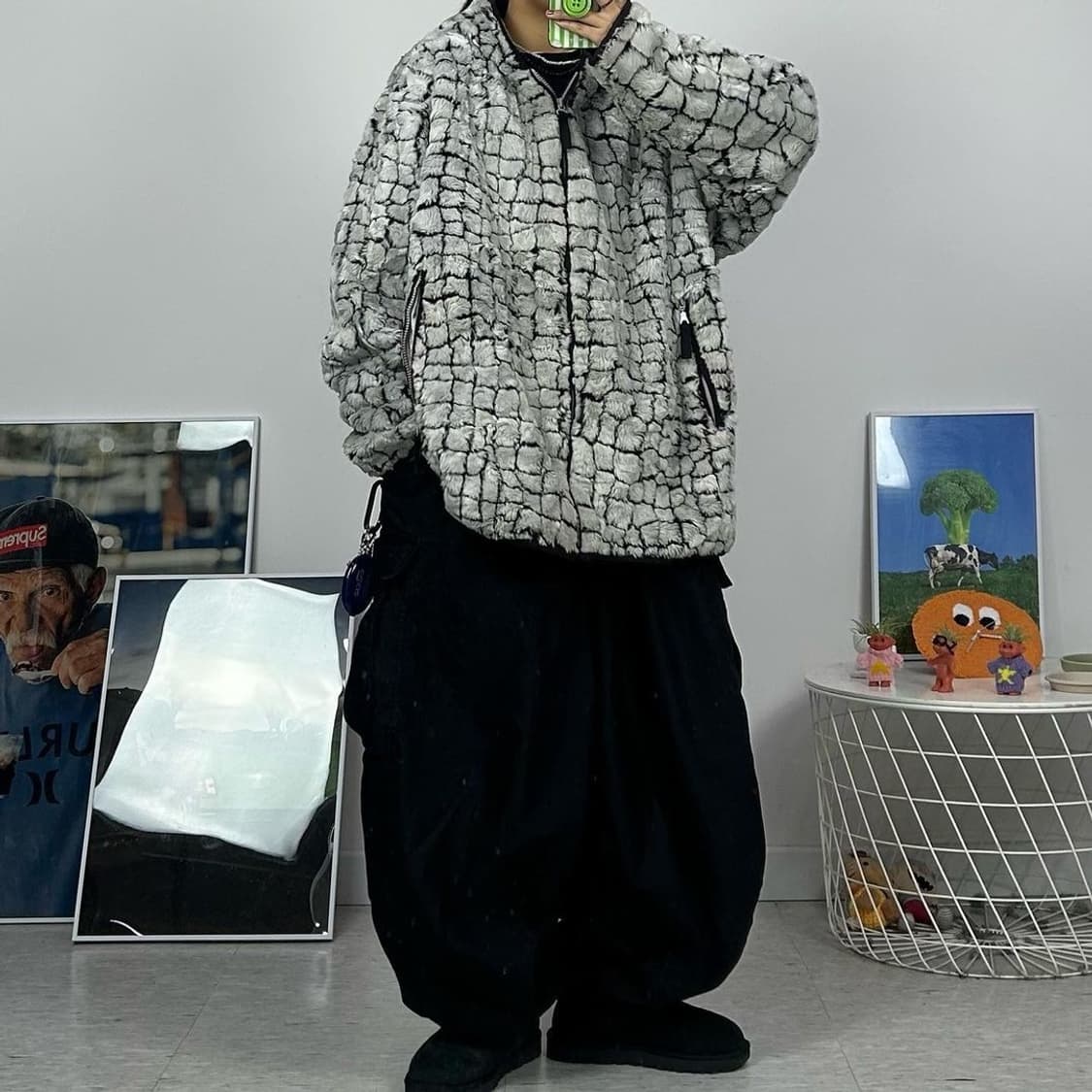 vintage fleece zip-up 상품이미지6