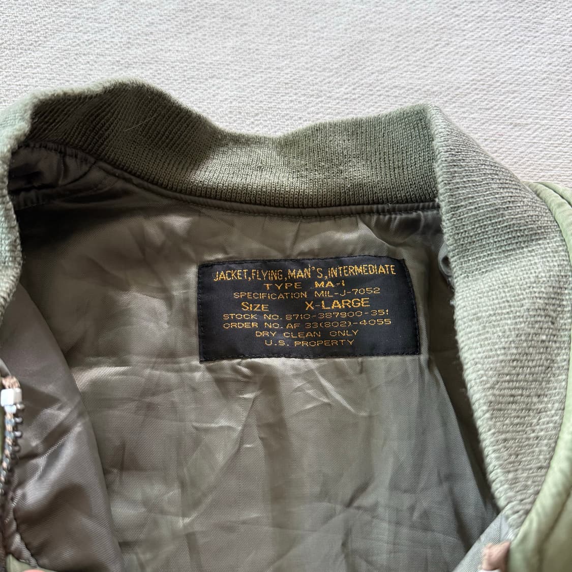 USAF 미공군 오리지날 MA-1 항공점퍼  상품이미지2