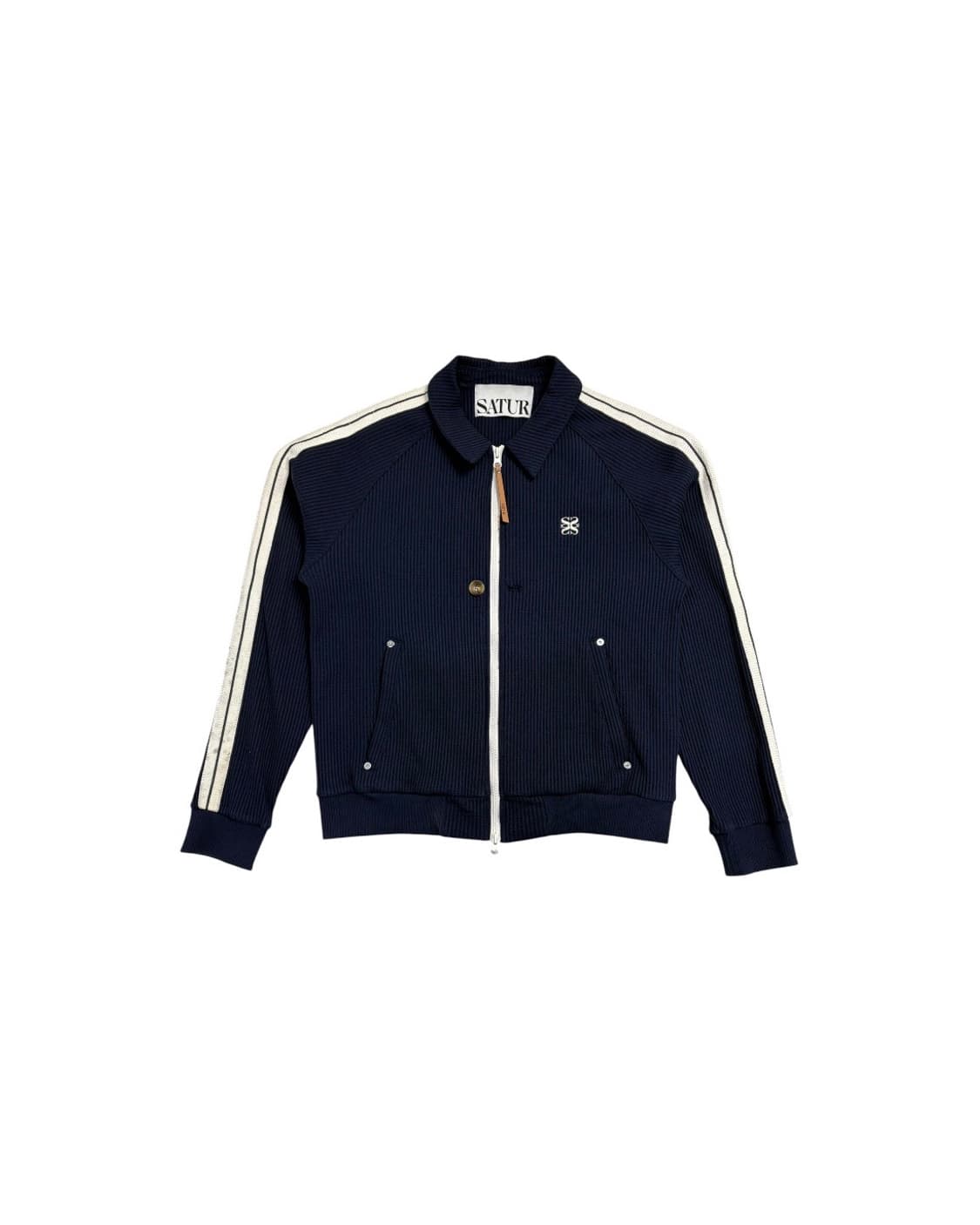 세터 로턴 와플 칼라 트랙 집업 자켓 네이비 상품이미지1