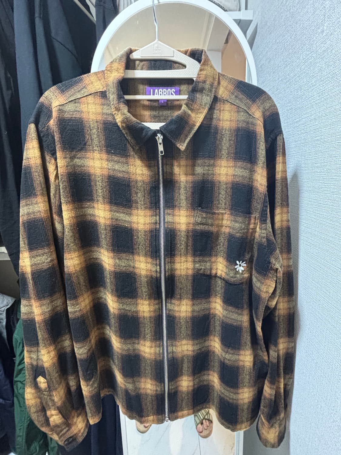 (L) 라브로스 옐로우 데이지 플란넬 셔츠 상품이미지2