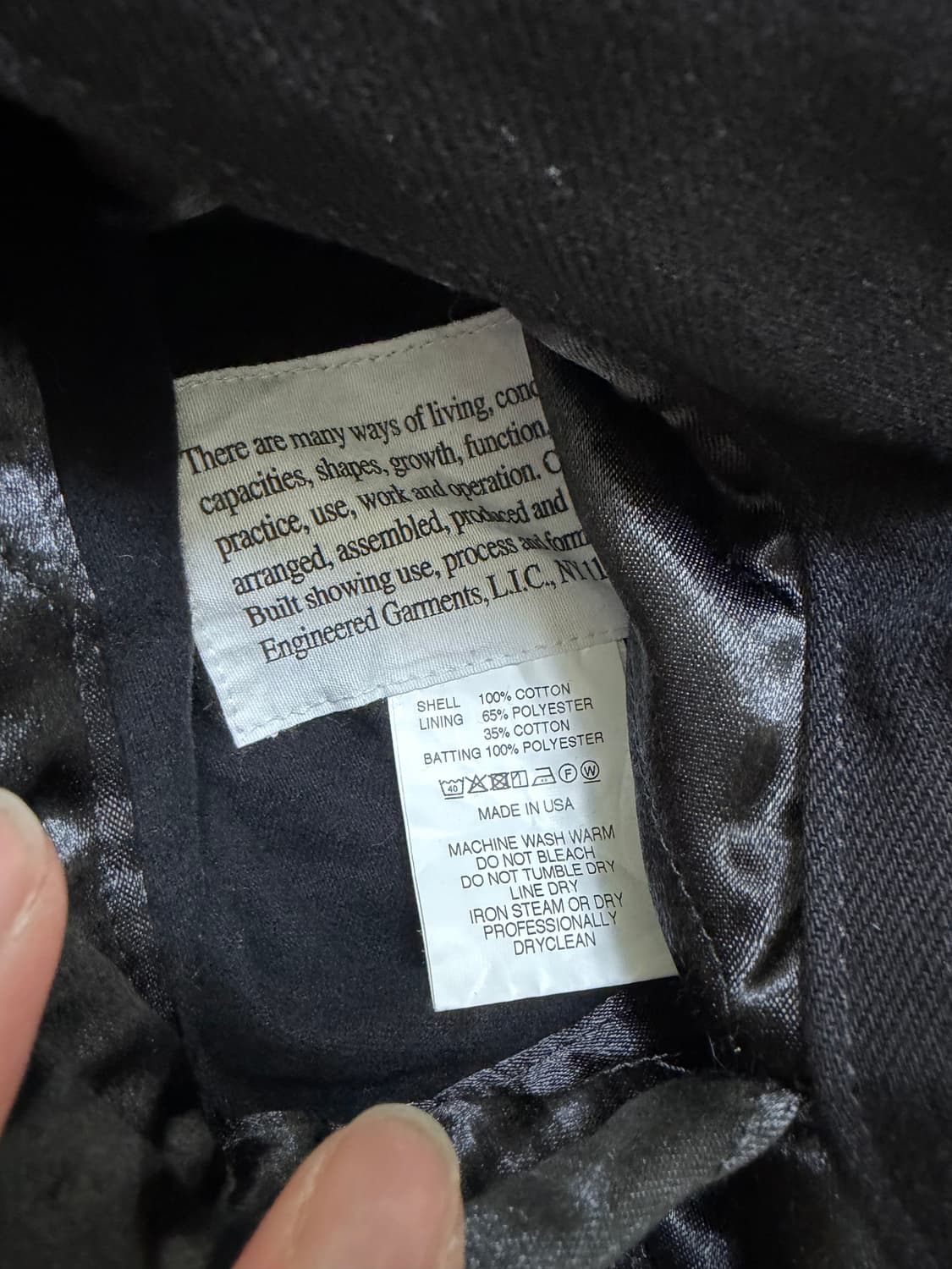 [M] 엔지니어드 가먼츠 불 데님 트러커 데님 청자켓 (블랙)  상품이미지4