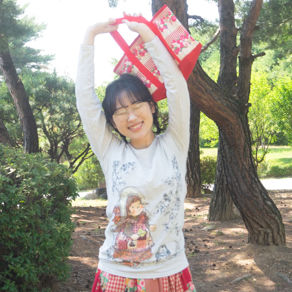 딸기 레이스 정원 백 상품이미지4