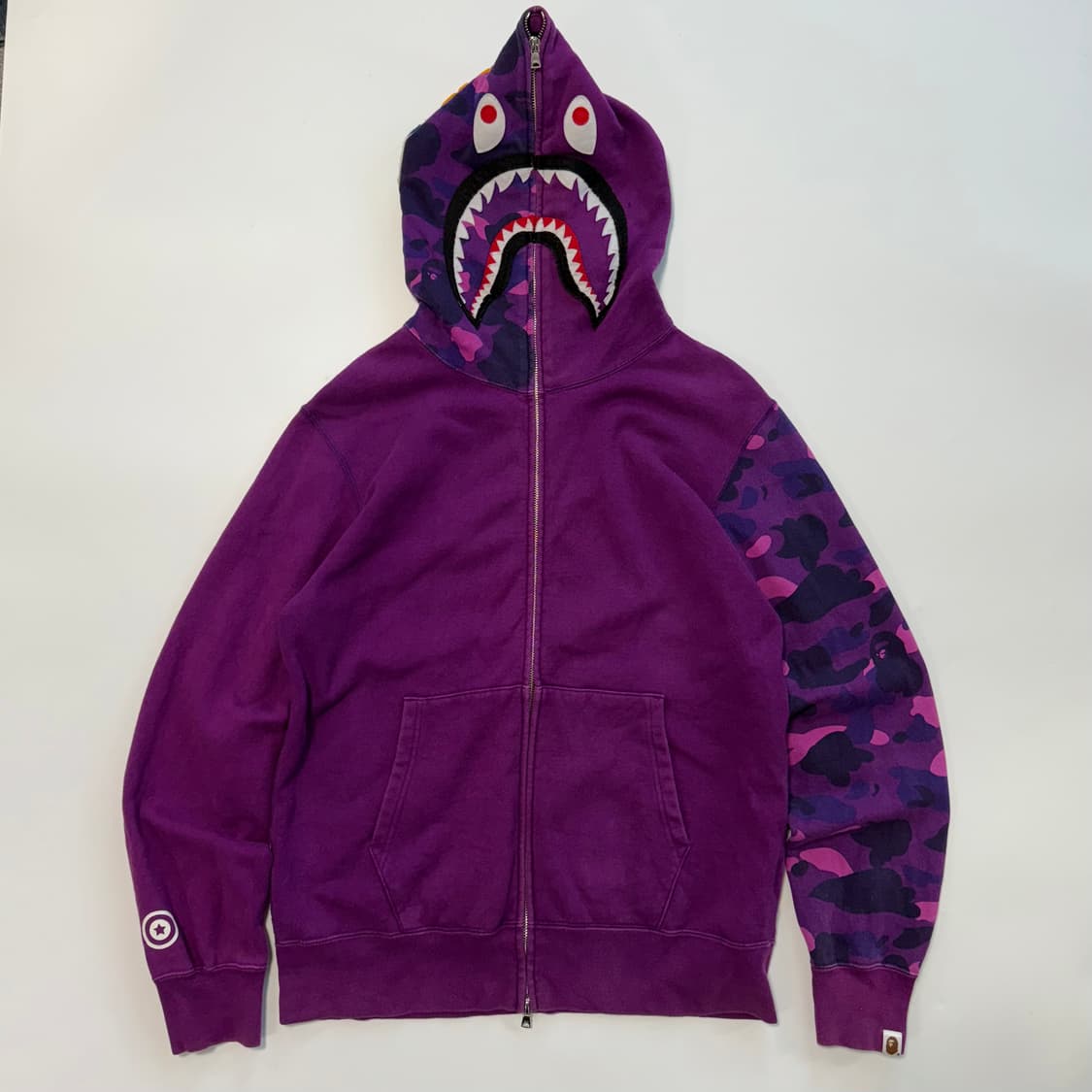 베이프 퍼플 카모 후드집업 상품이미지1
