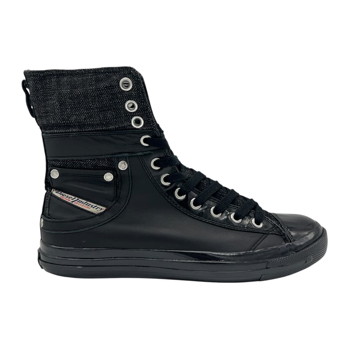 245 Vtg 디젤 마그네틱 트위스터 스니커즈 하이 블랙 상품이미지2