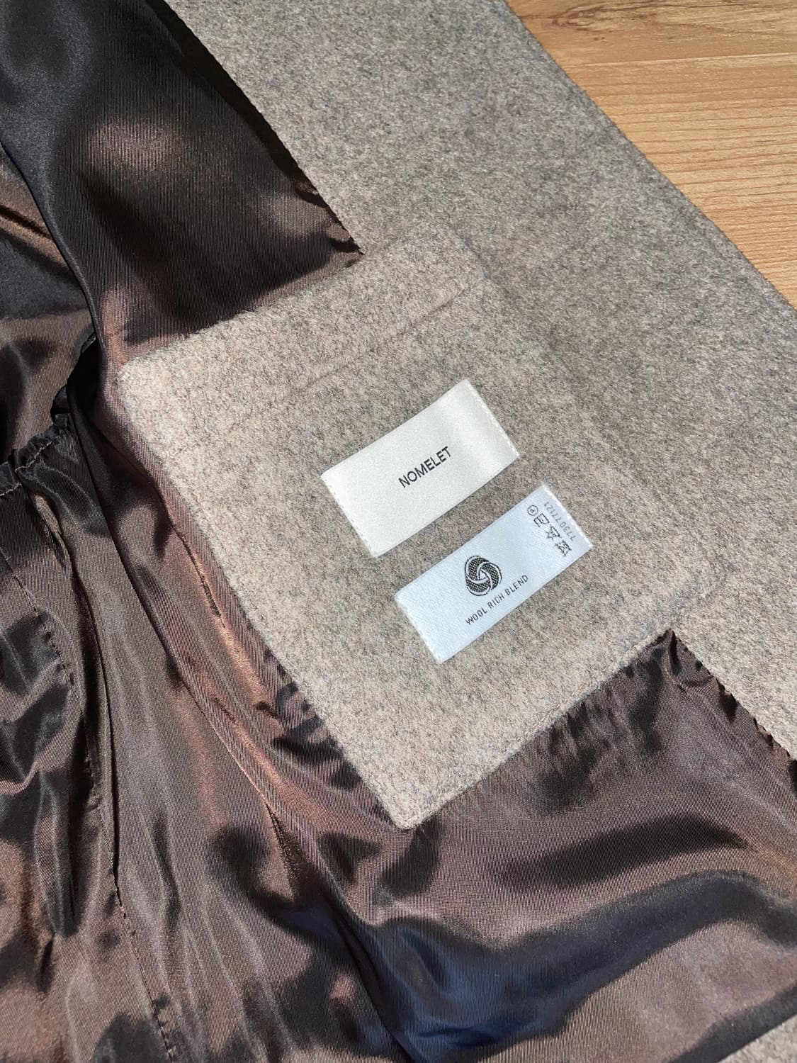 노멜렛 잔느 울 크롭 코트 애쉬모카 상품이미지6