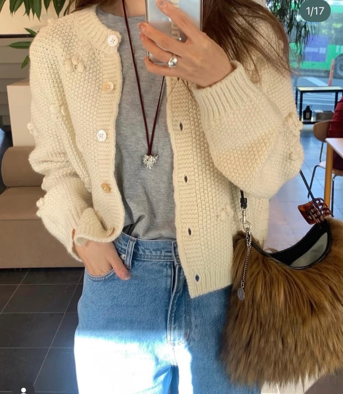 (일괄판매)미닛뮤트 퍼가방 샤케라도 1회착 +클로 파우치키링 토니핑크 상품이미지3