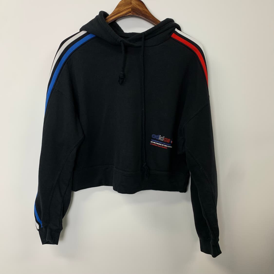 아디다스 사이드라인 블랙 후드티 상품이미지2