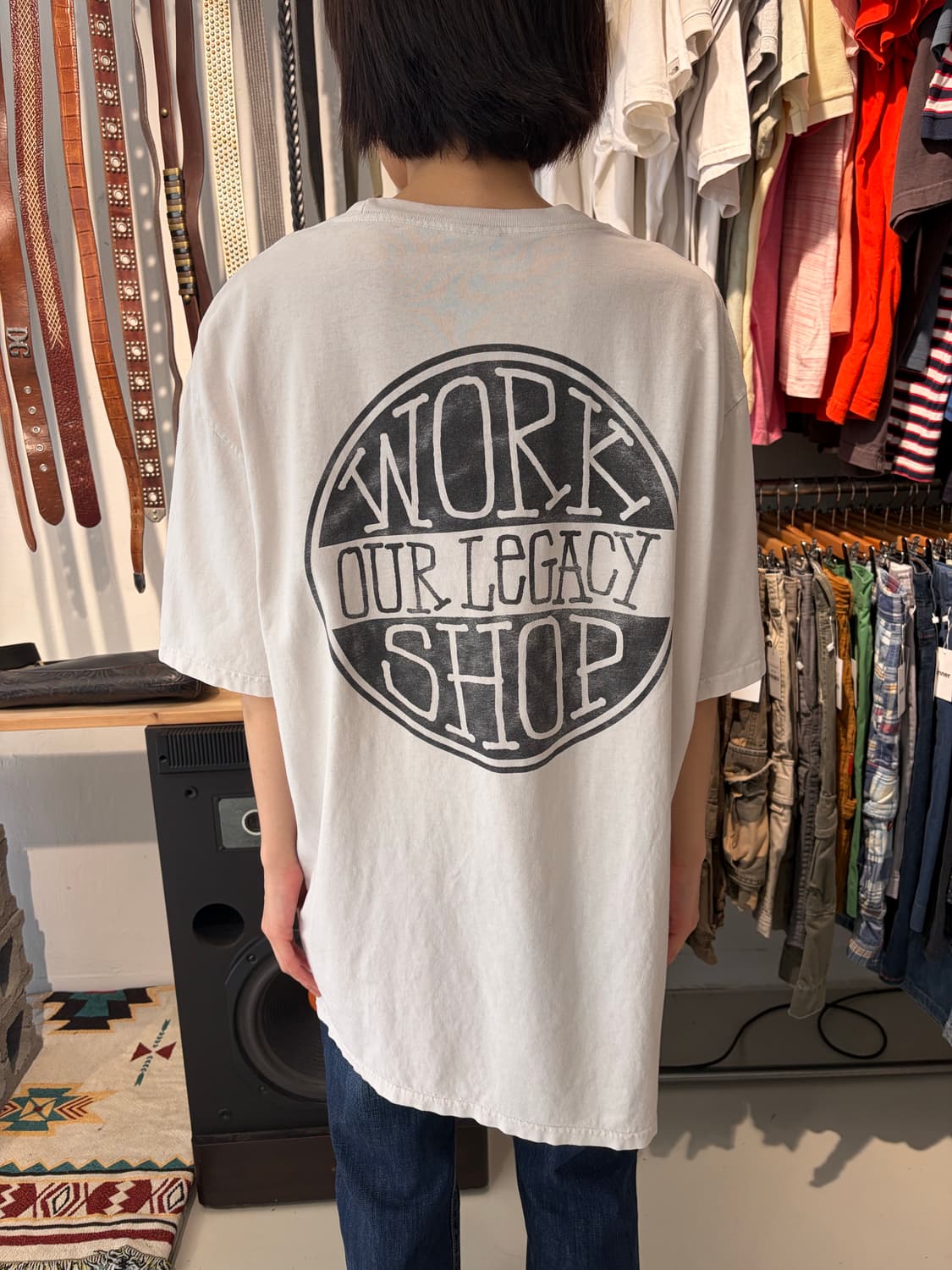 Stussy 미니 로고 오버핏 반팔 티셔츠 L 상품이미지2