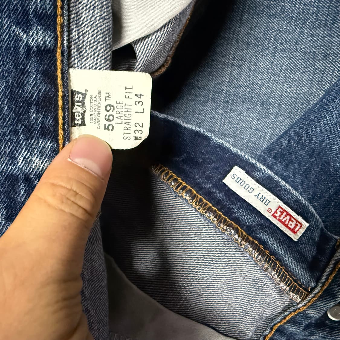 90‘s 리바이스 569 루즈 스트레이트핏 데님 팬츠 32 상품이미지4