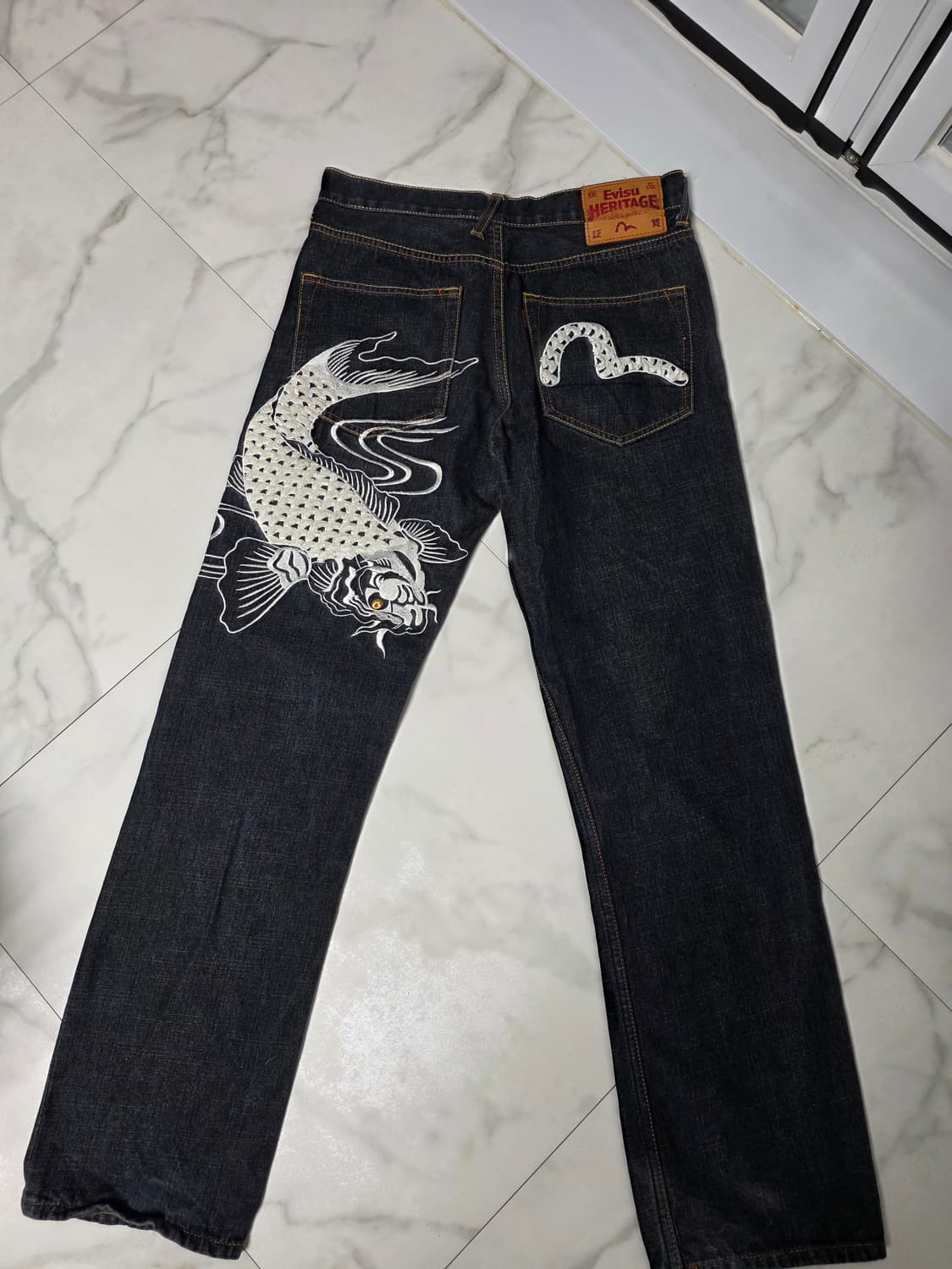 에비수 헤리티지 데님 32 빅카프 자수 청바지 상품이미지2