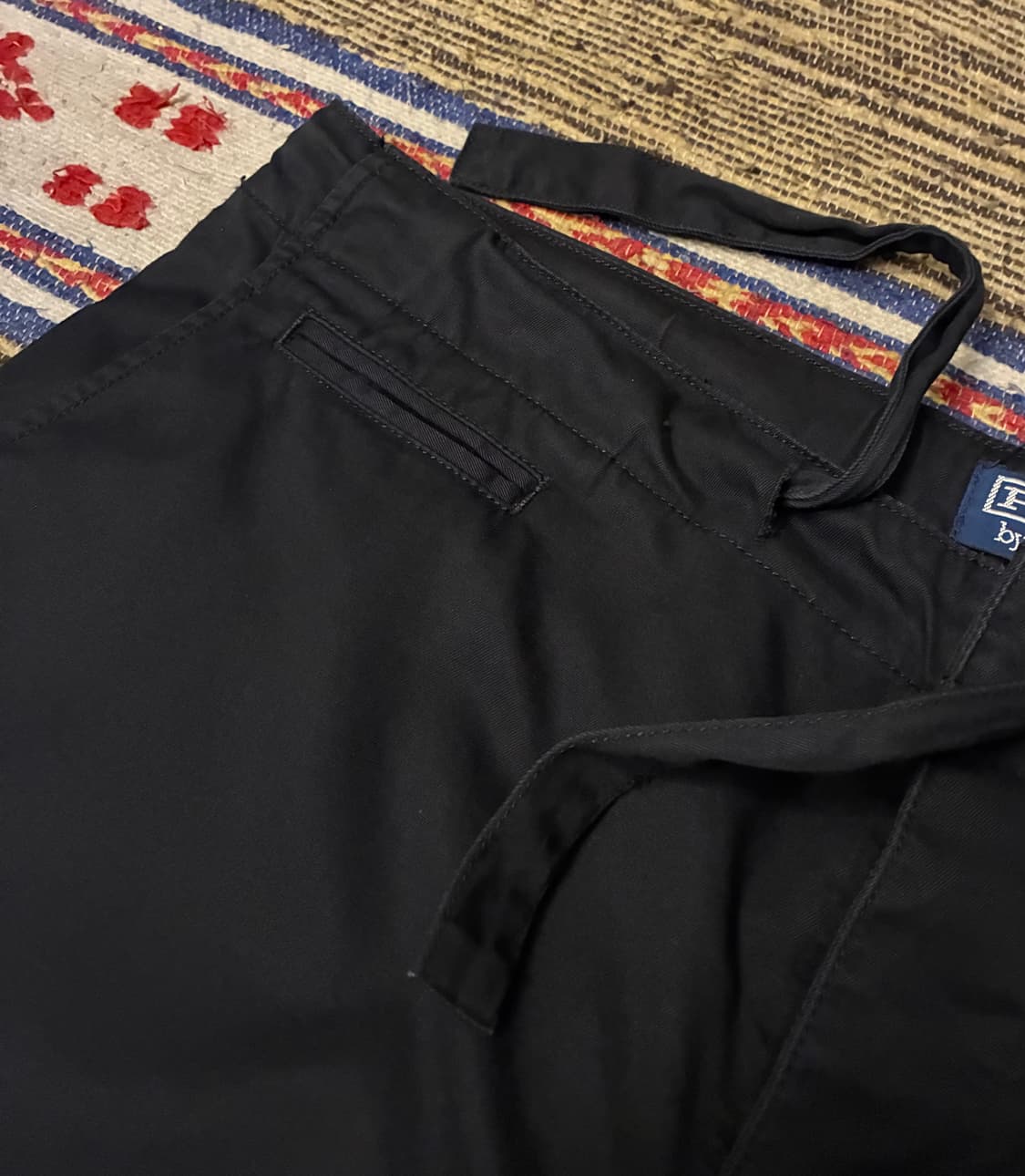 (32~36)00s 폴로랄프로렌 코튼 치노 스트랩 이지팬츠 블랙 상품이미지5