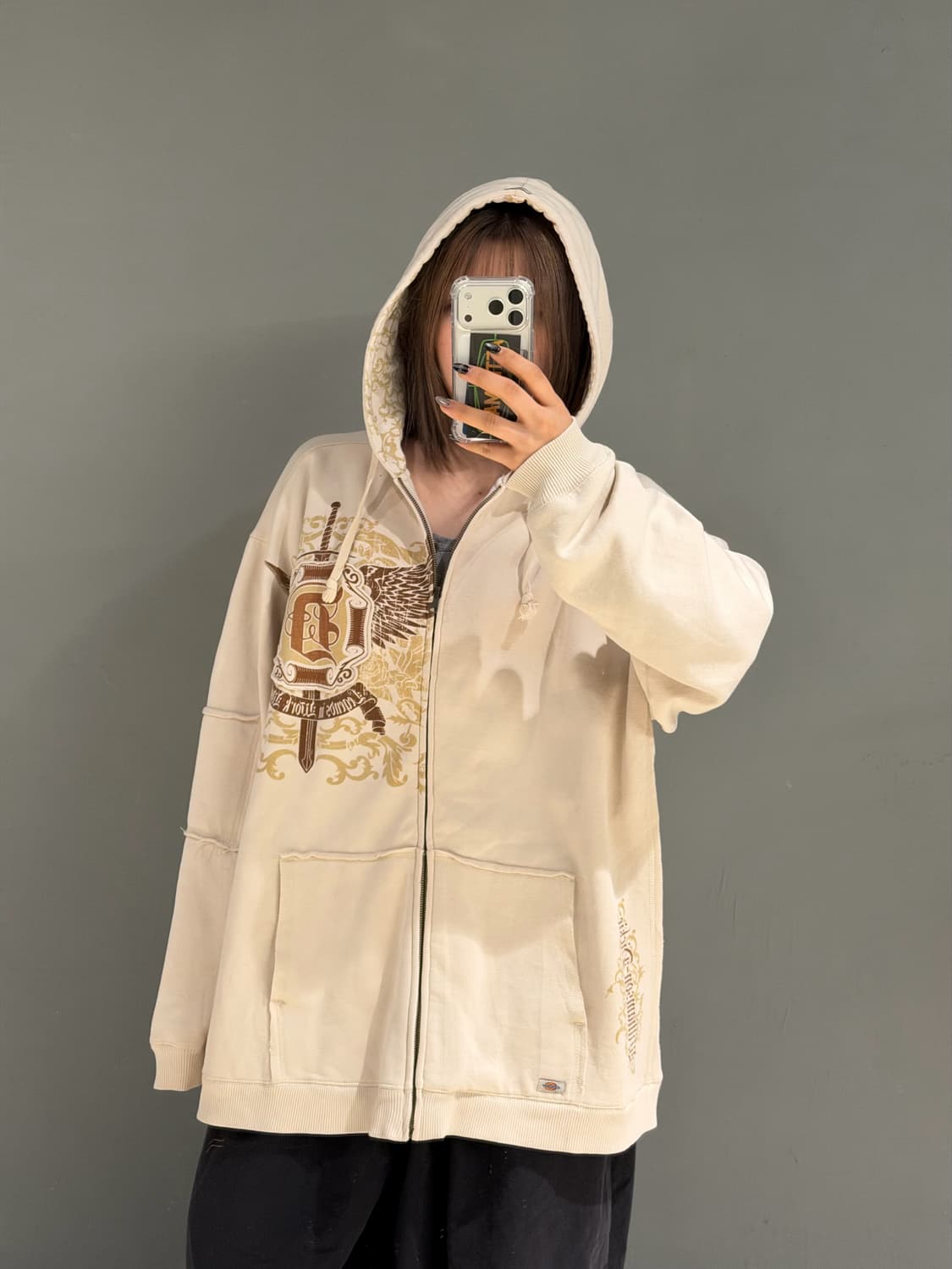 Dickies printing oversized hood zip-up 상품이미지1