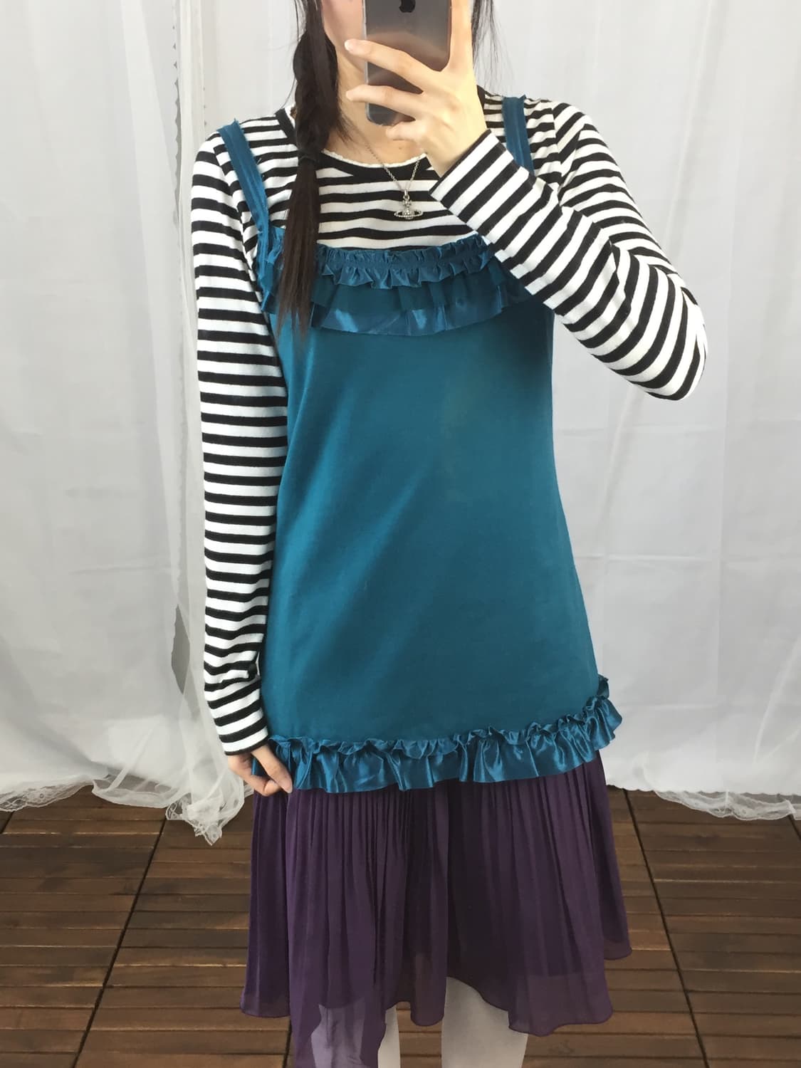 Jpn Ruffle Tiara Sleeveless T-Shirts 상품이미지4