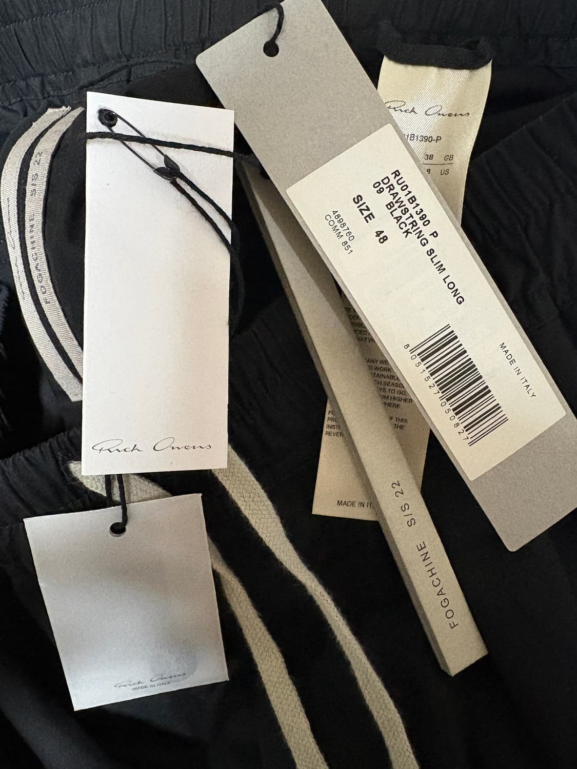 릭오웬스 다크쉐도우 22ss 드로스트링 코튼팬츠 상품이미지8