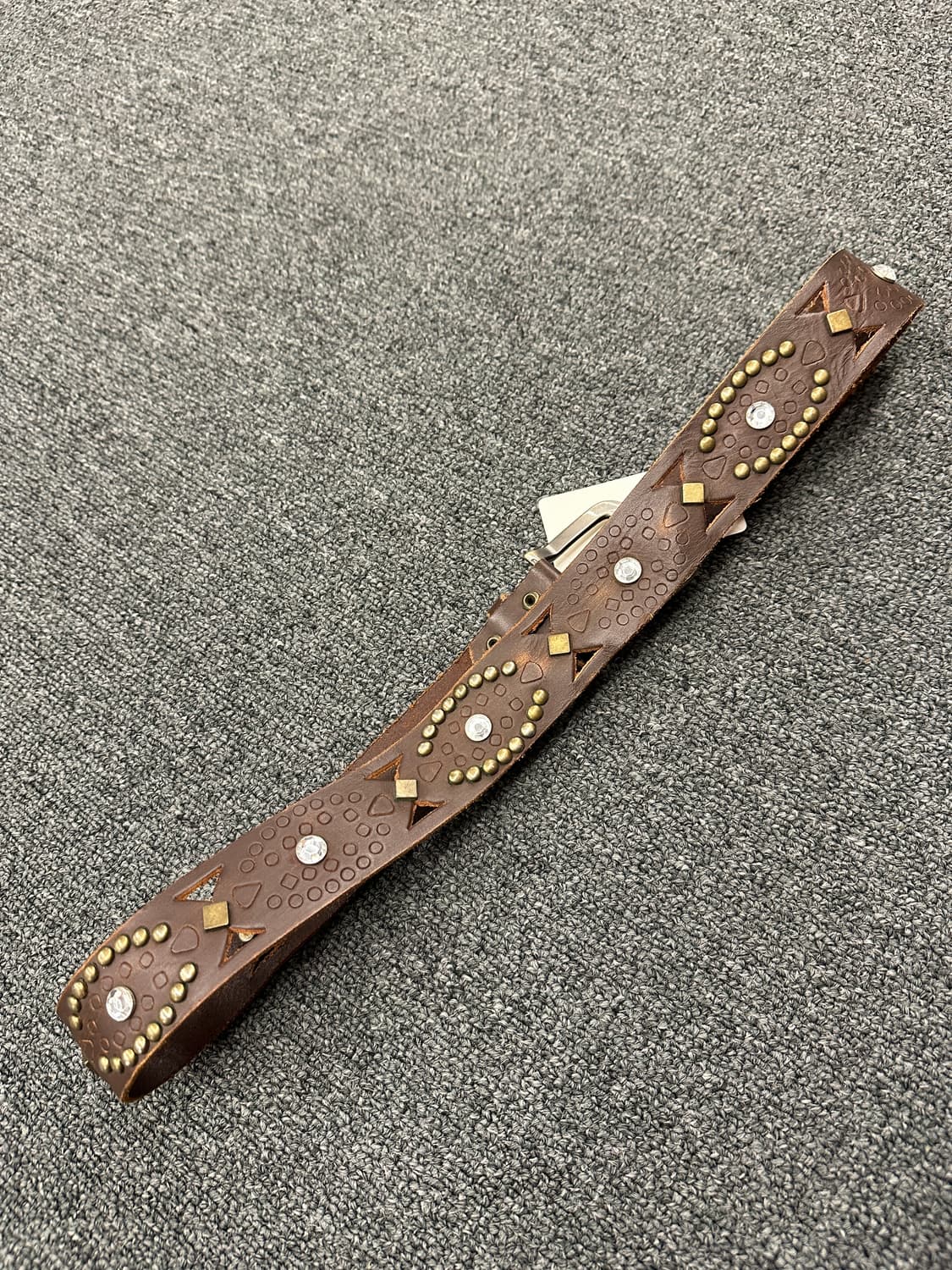 빈티지 웨스턴 브라운 가죽벨트 상품이미지4