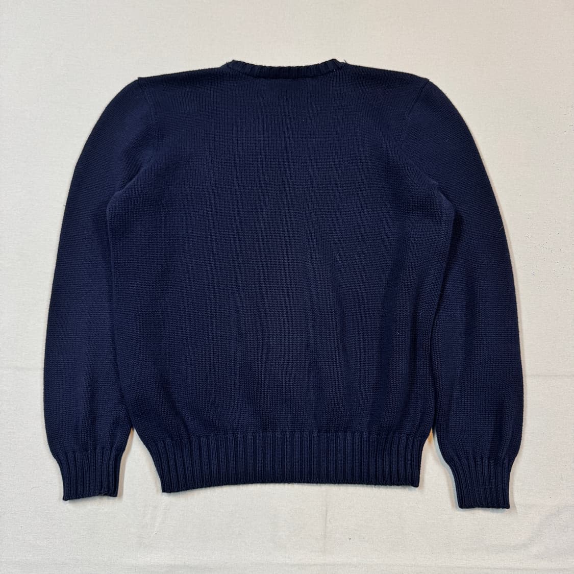 S) 폴로 랄프로렌 네이비 헤비코튼 라운드넥 니트 상품이미지5