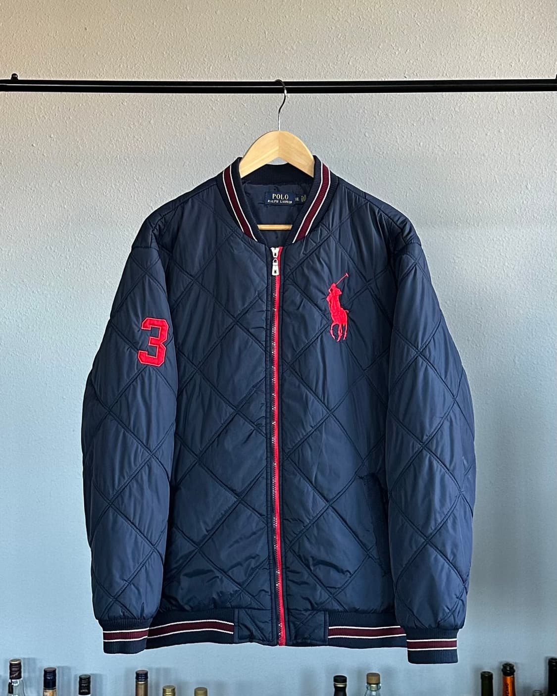 [XL]폴로 랄프로렌 빅포니 퀼팅 누빔 자켓 navy 상품이미지1