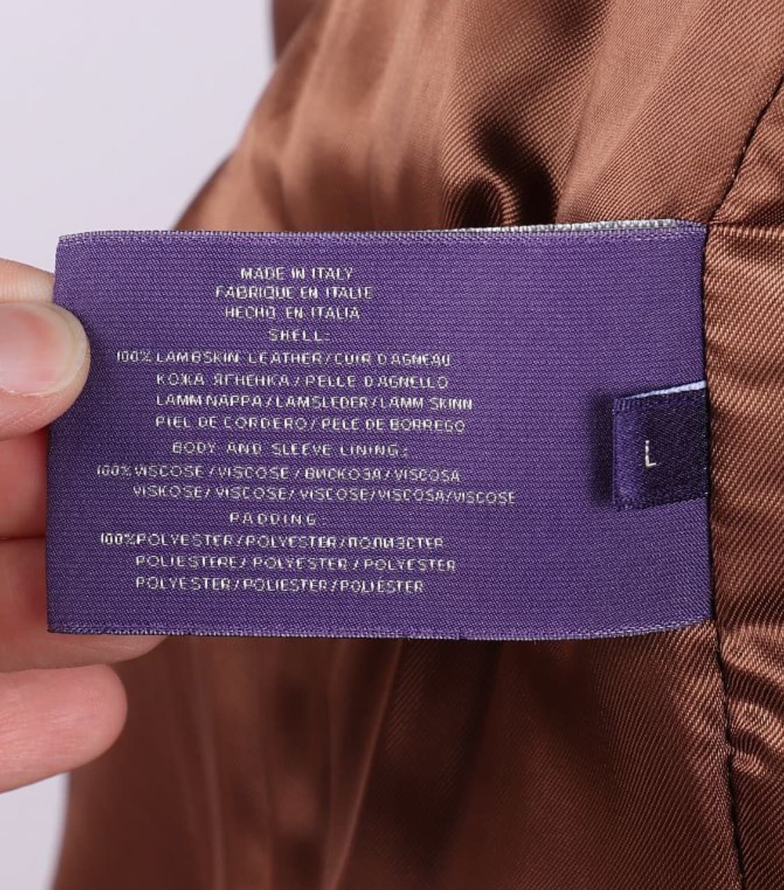 랄프 로렌 퍼플라벨 벨티드 재킷(레더-램스킨)L 사이즈-해외발송 상품이미지6