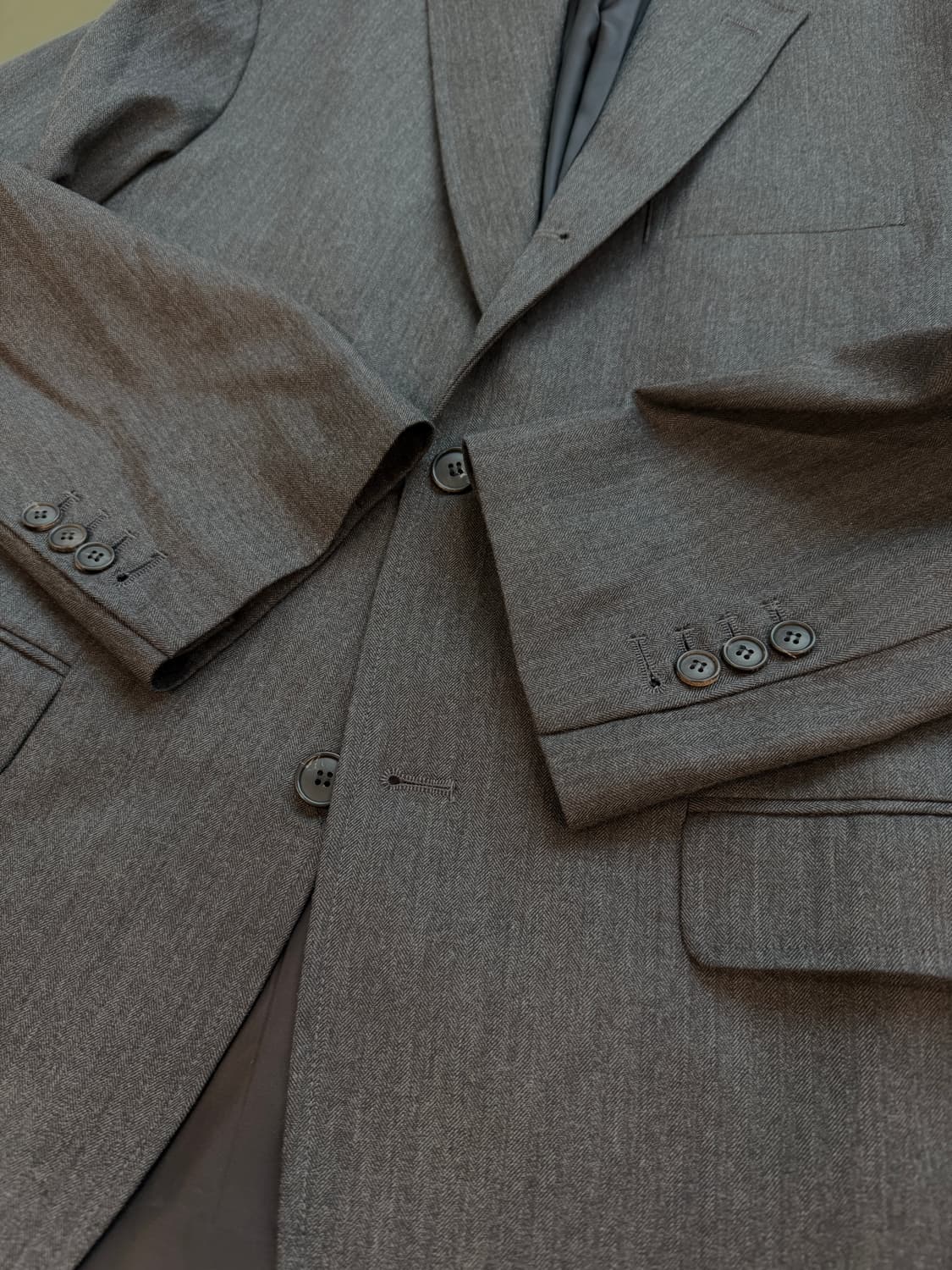 리넥츠 헤링본 색컷 블레이저 자켓 3(105) 상품이미지4