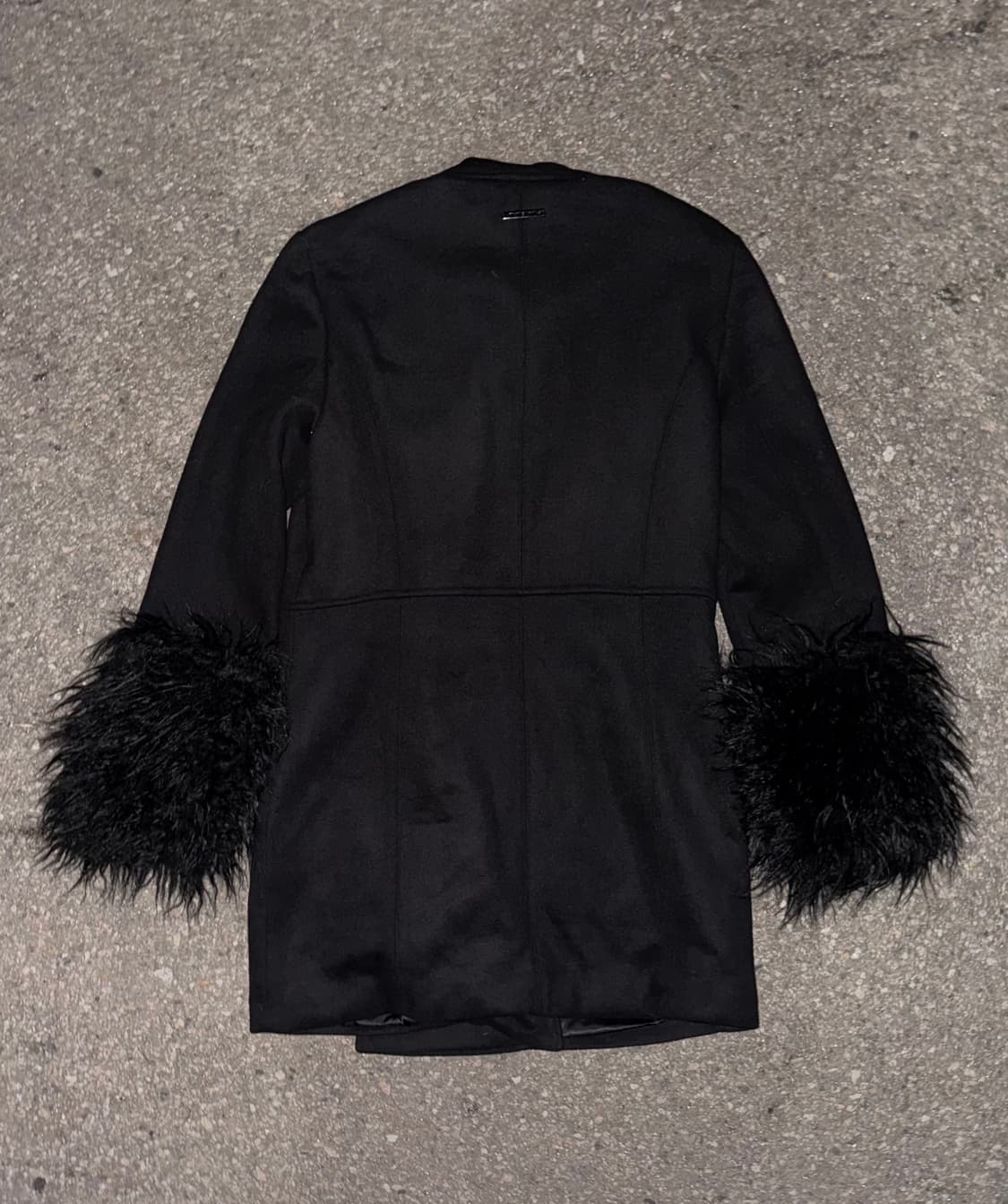 Armani Exchange Fur Cuff Detail Coat 상품이미지3