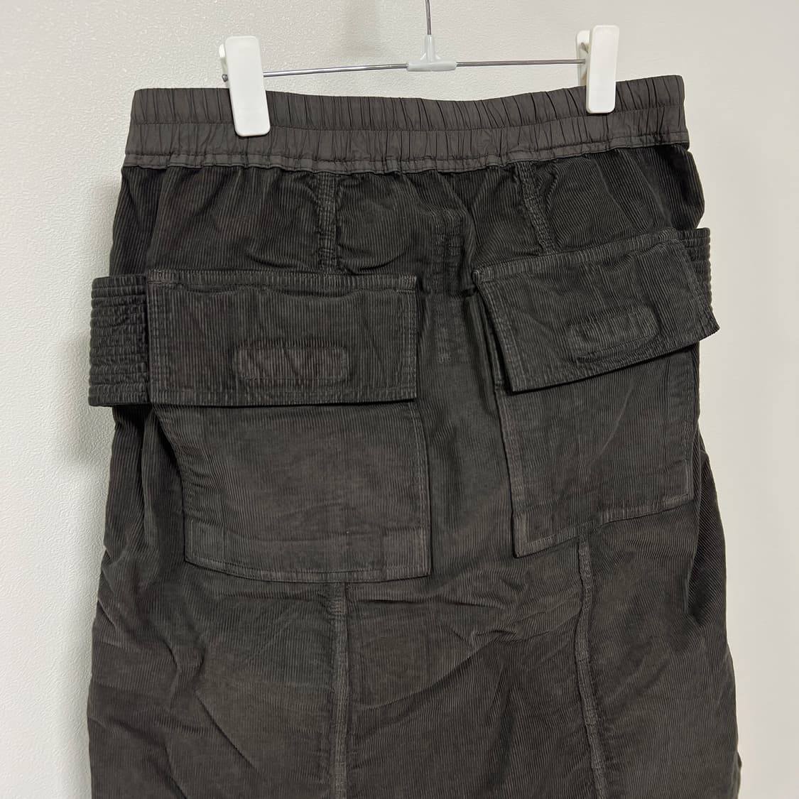 릭오웬스 15FW 다크쉐도우 코듀로이 태권도 카고 쇼츠 다크 더스트 상품이미지4