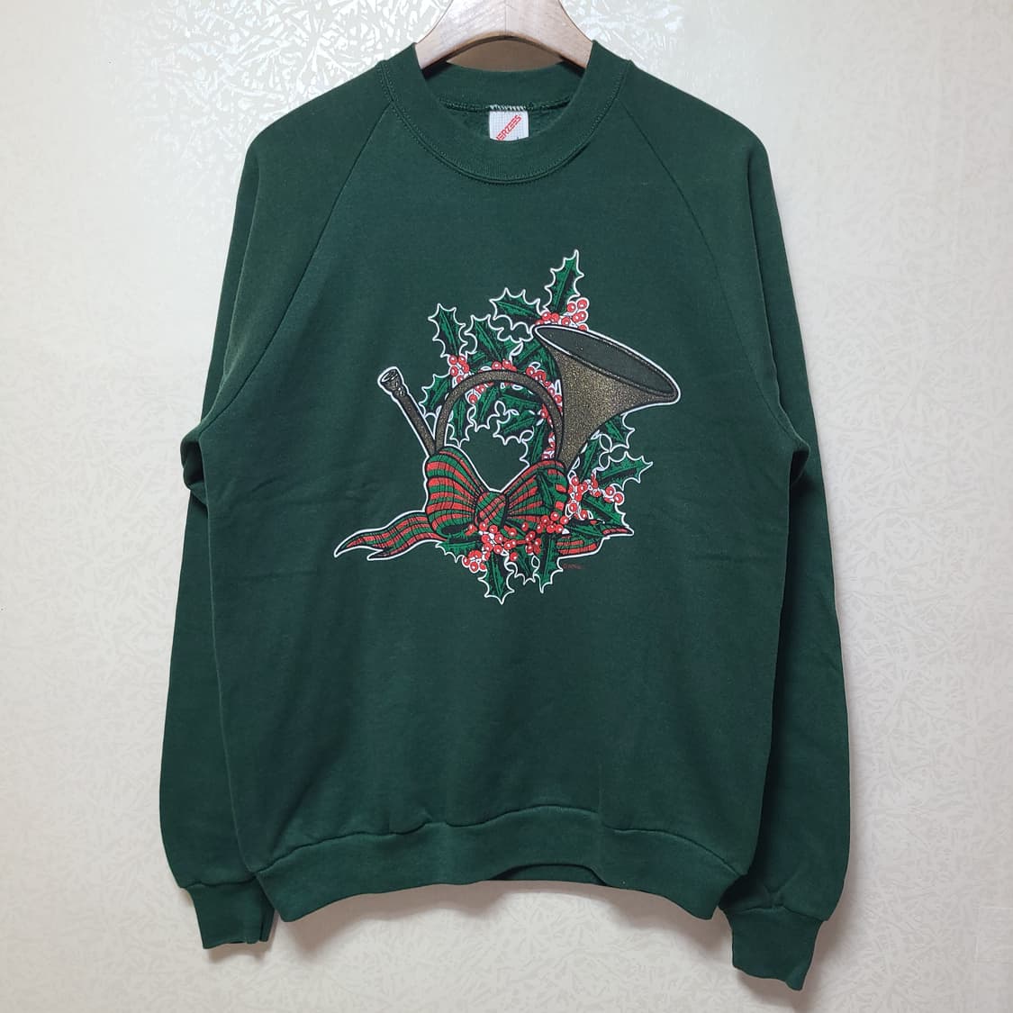 80s USA  jerzees 빈티지 나그랑 카키 스웻셔츠 긴팔 맨투맨 상품이미지1