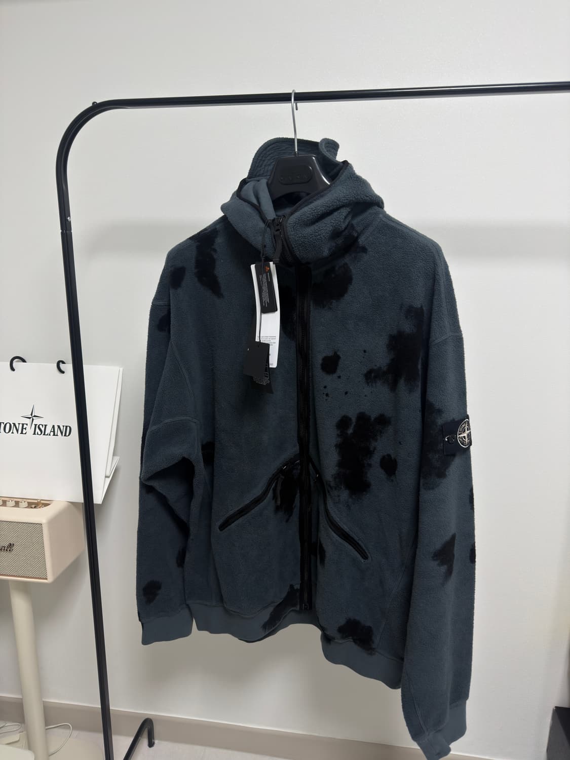 [한정판, 3XL] 스톤아일랜드 핸드 컬러링 가먼트 후리스 플리스 자켓 상품이미지1